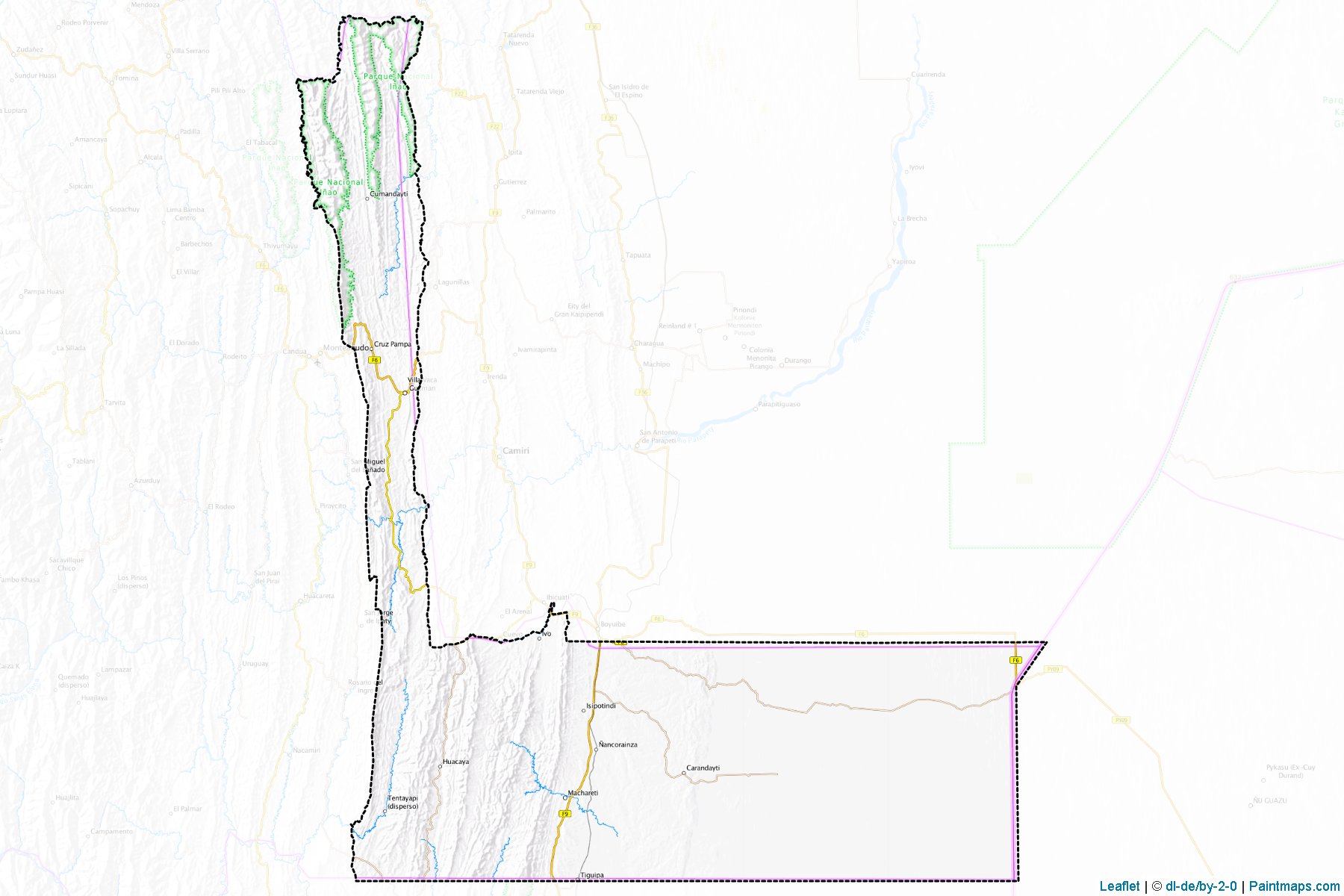 Muestras de recorte de mapas Luis Calvo (Chuquisaca)-1