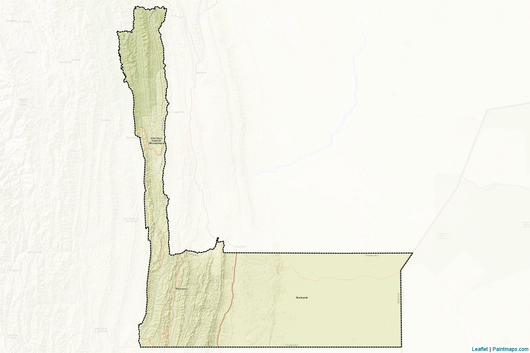 Muestras de recorte de mapas Luis Calvo (Chuquisaca)-2