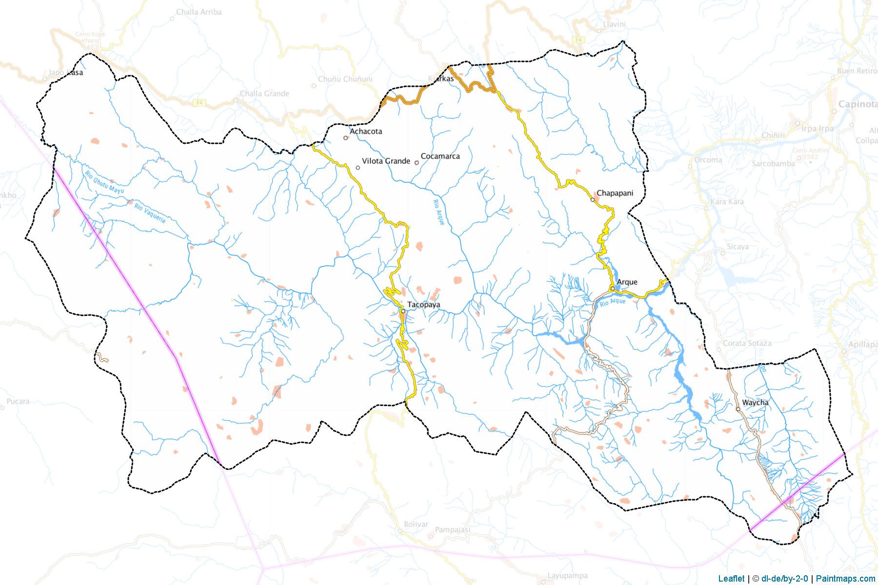 Muestras de recorte de mapas Arque (Cochabamba)-1