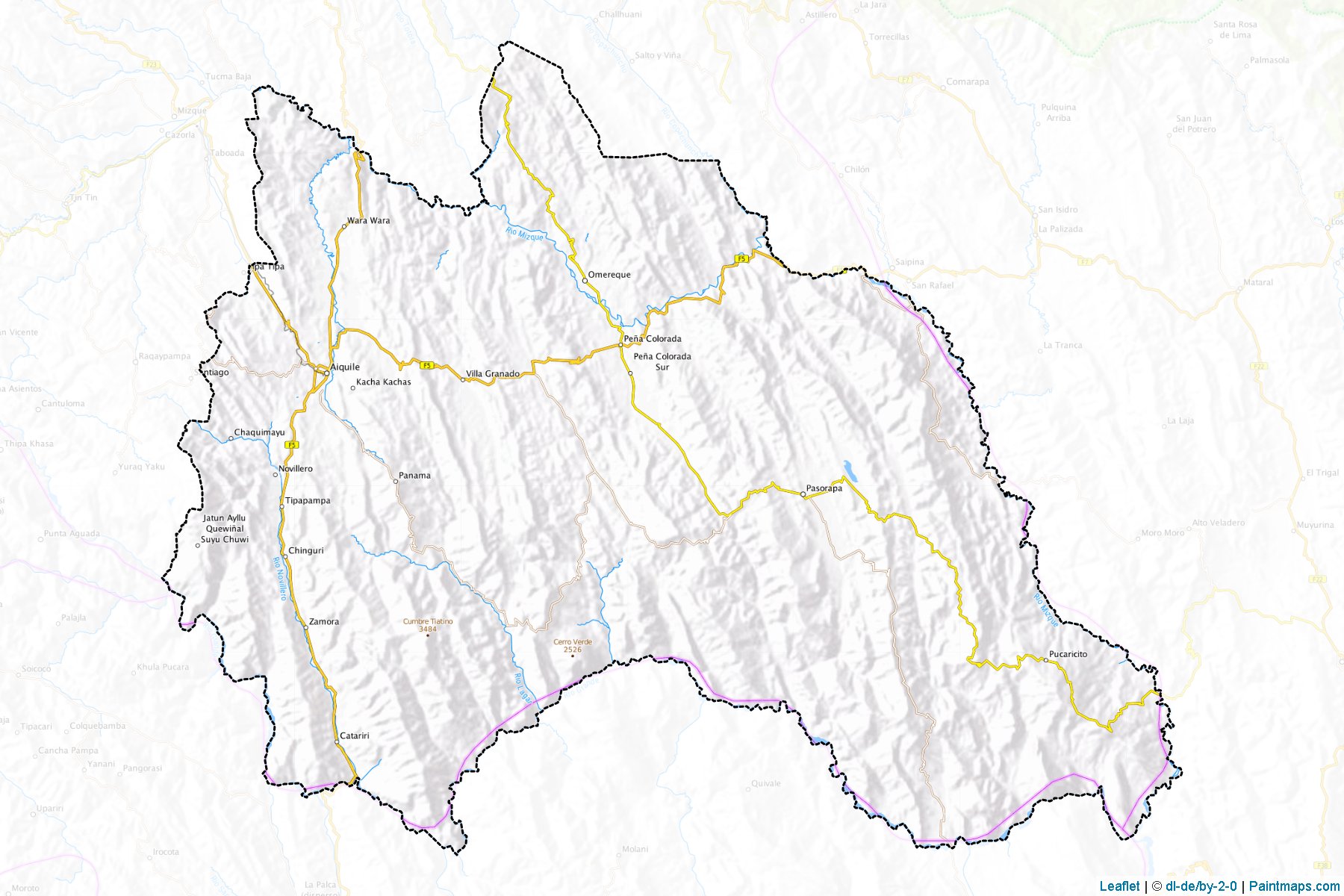 Muestras de recorte de mapas Campero (Cochabamba)-1