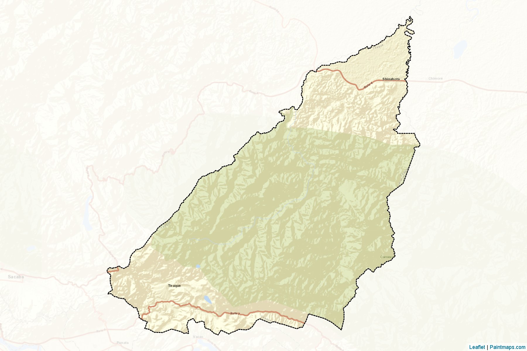 Muestras de recorte de mapas Tiraque (Cochabamba)-2