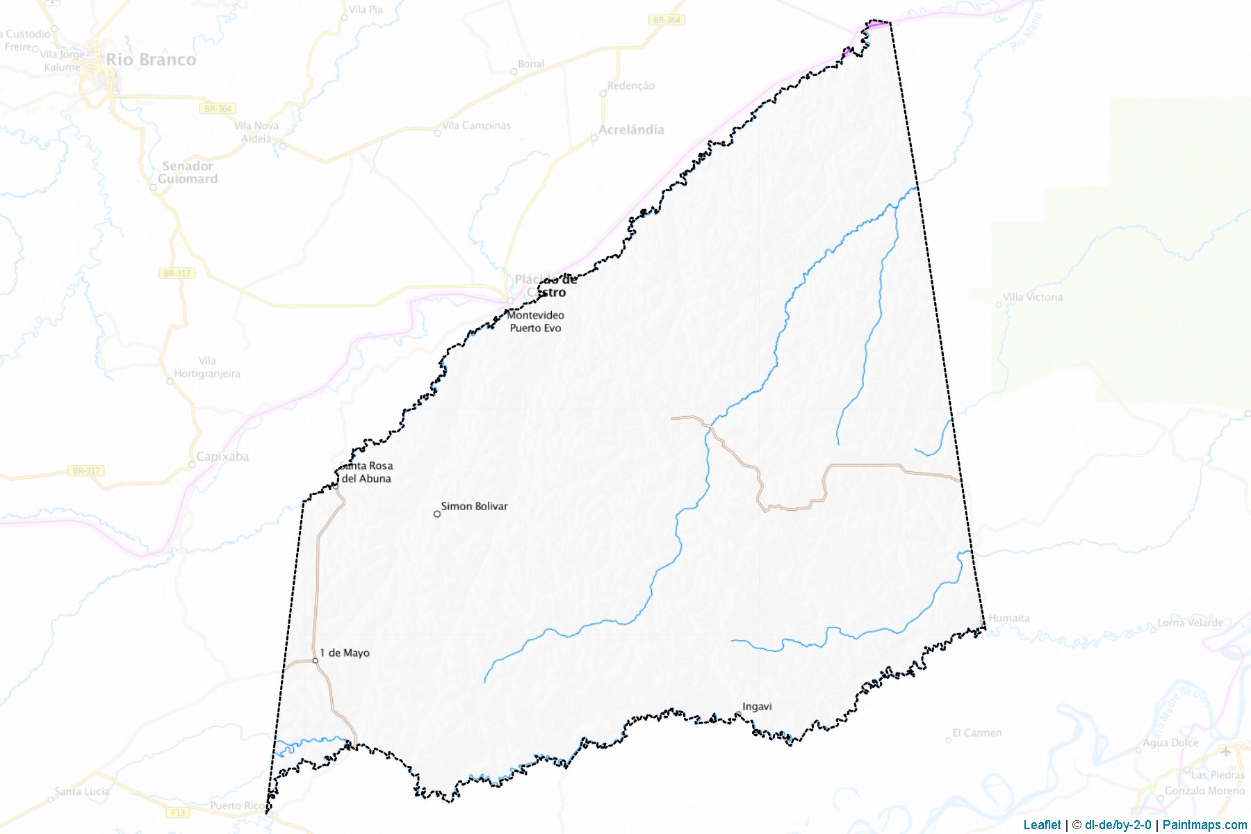 Muestras de recorte de mapas Abuna (Pando)-1