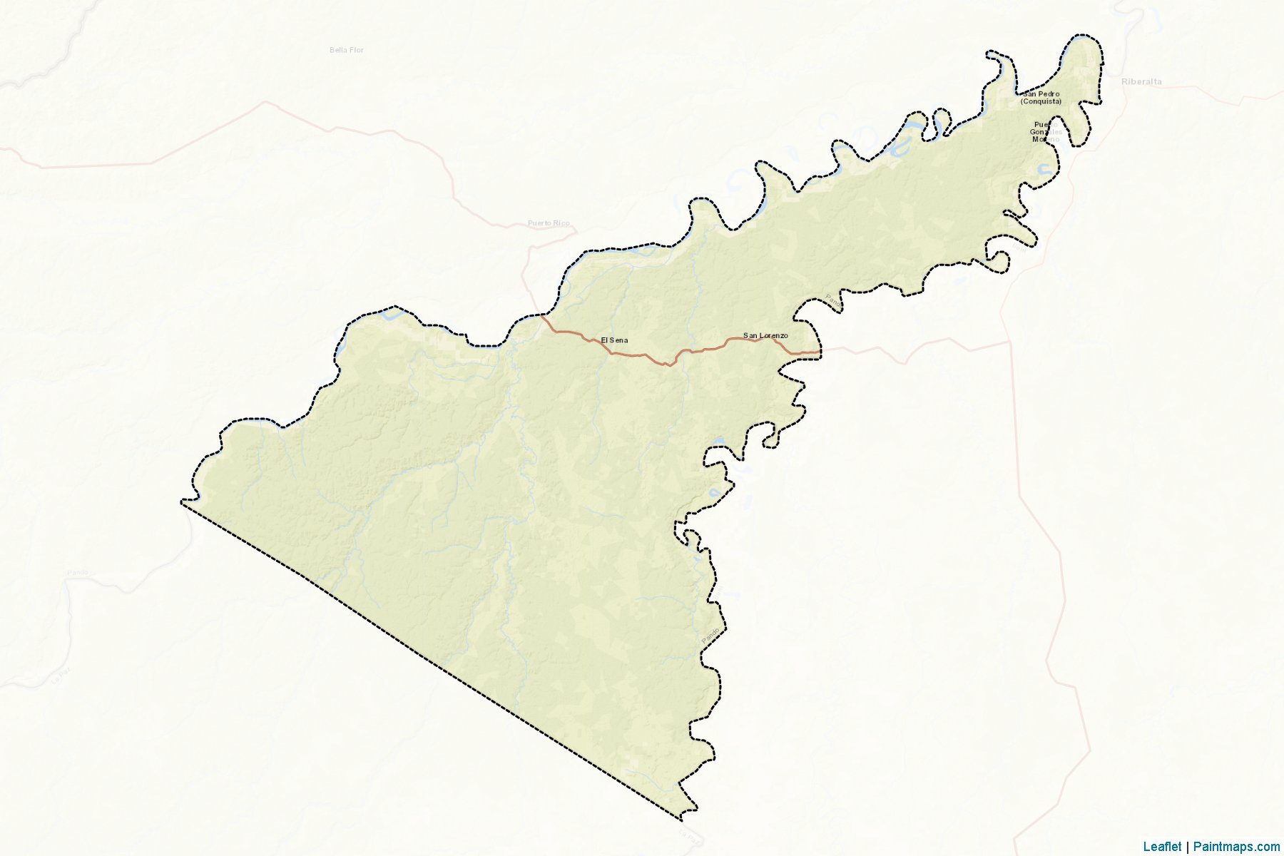 Muestras de recorte de mapas Madre De Dios (Pando)-2