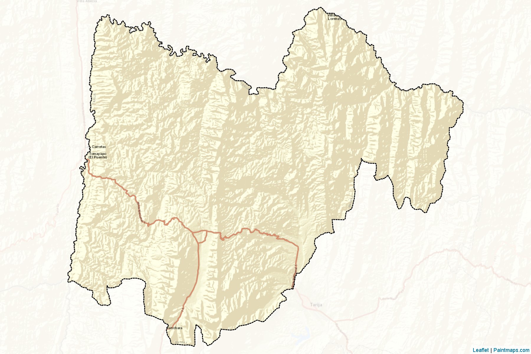 Muestras de recorte de mapas Mendez (Tarija)-2