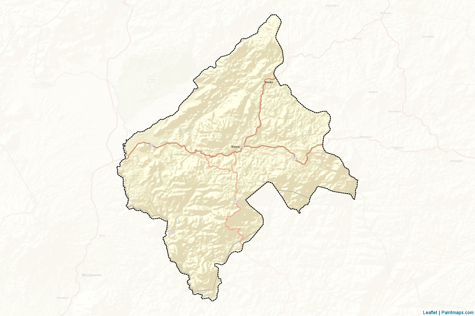 Muestras de recorte de mapas Haut Nkam (Ouest)-2