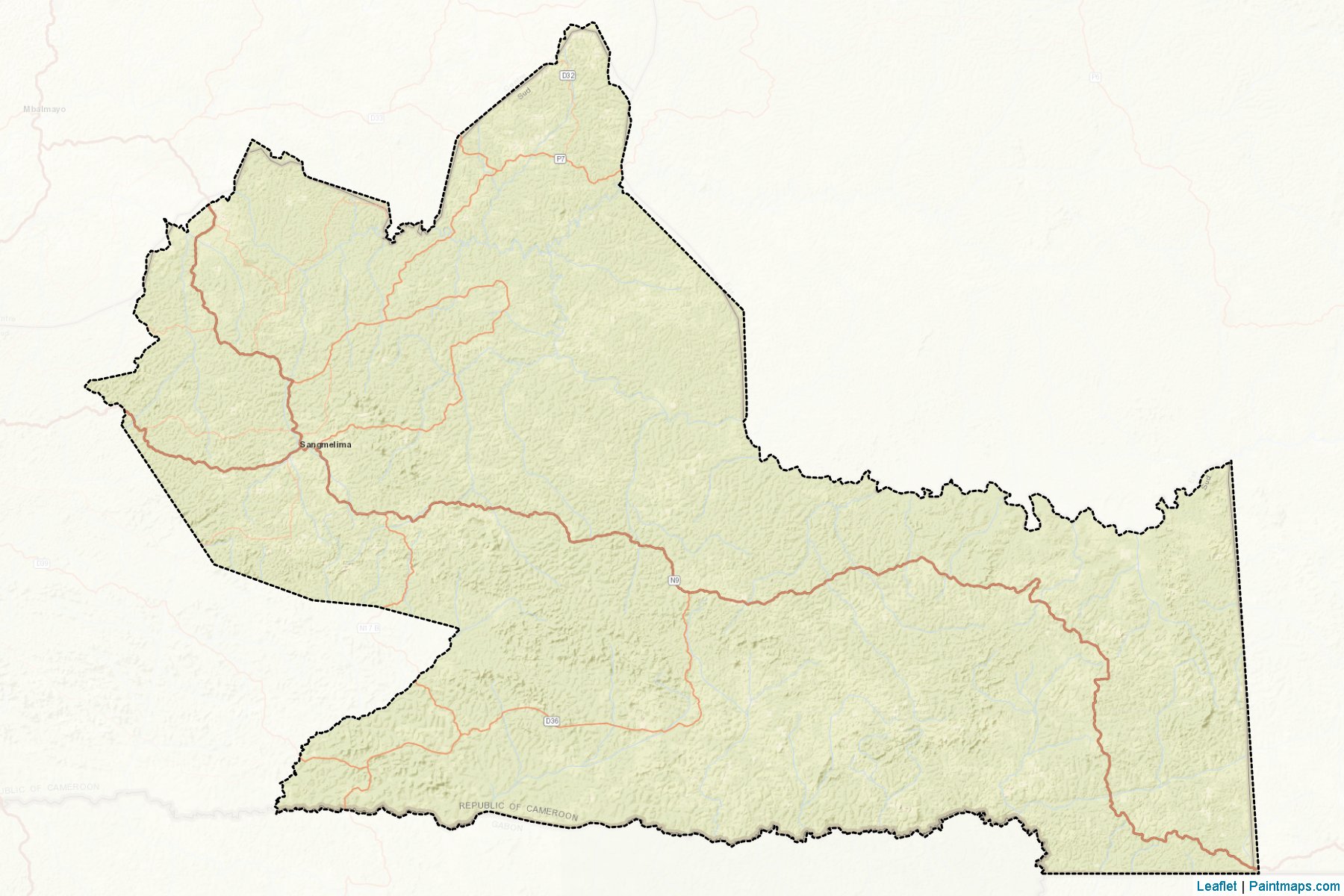 Muestras de recorte de mapas Dja et Lobo (Sud)-2