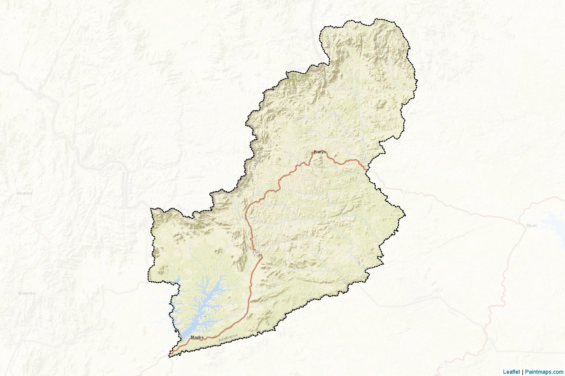 Muestras de recorte de mapas Mayo Banyo (Adamaoua)-2