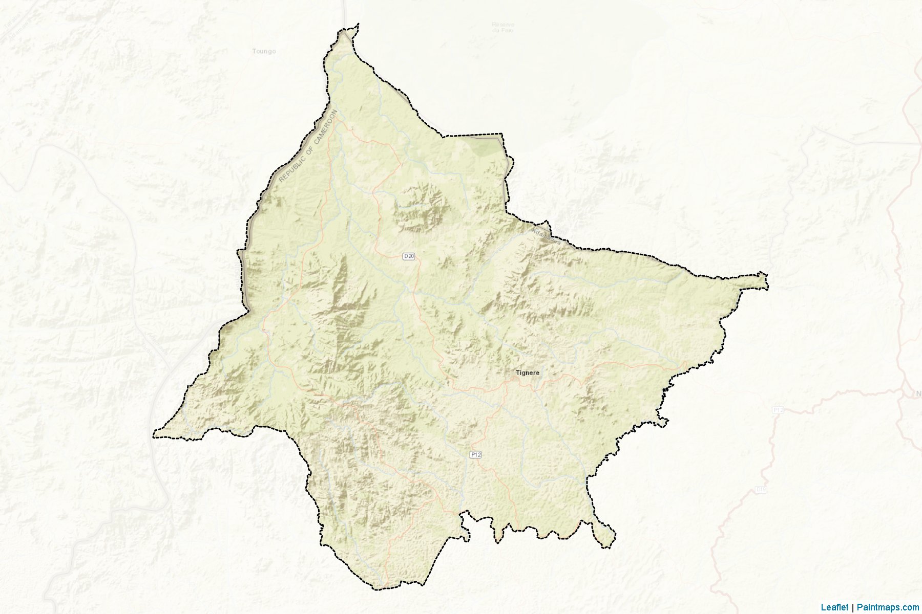 Muestras de recorte de mapas Faro et Deo (Adamaoua)-2