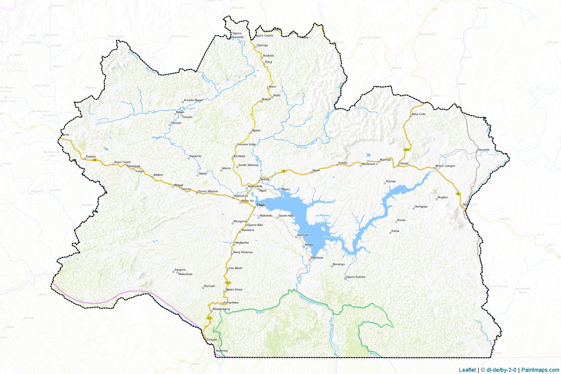 Muestras de recorte de mapas Djerem (Adamaoua)-1