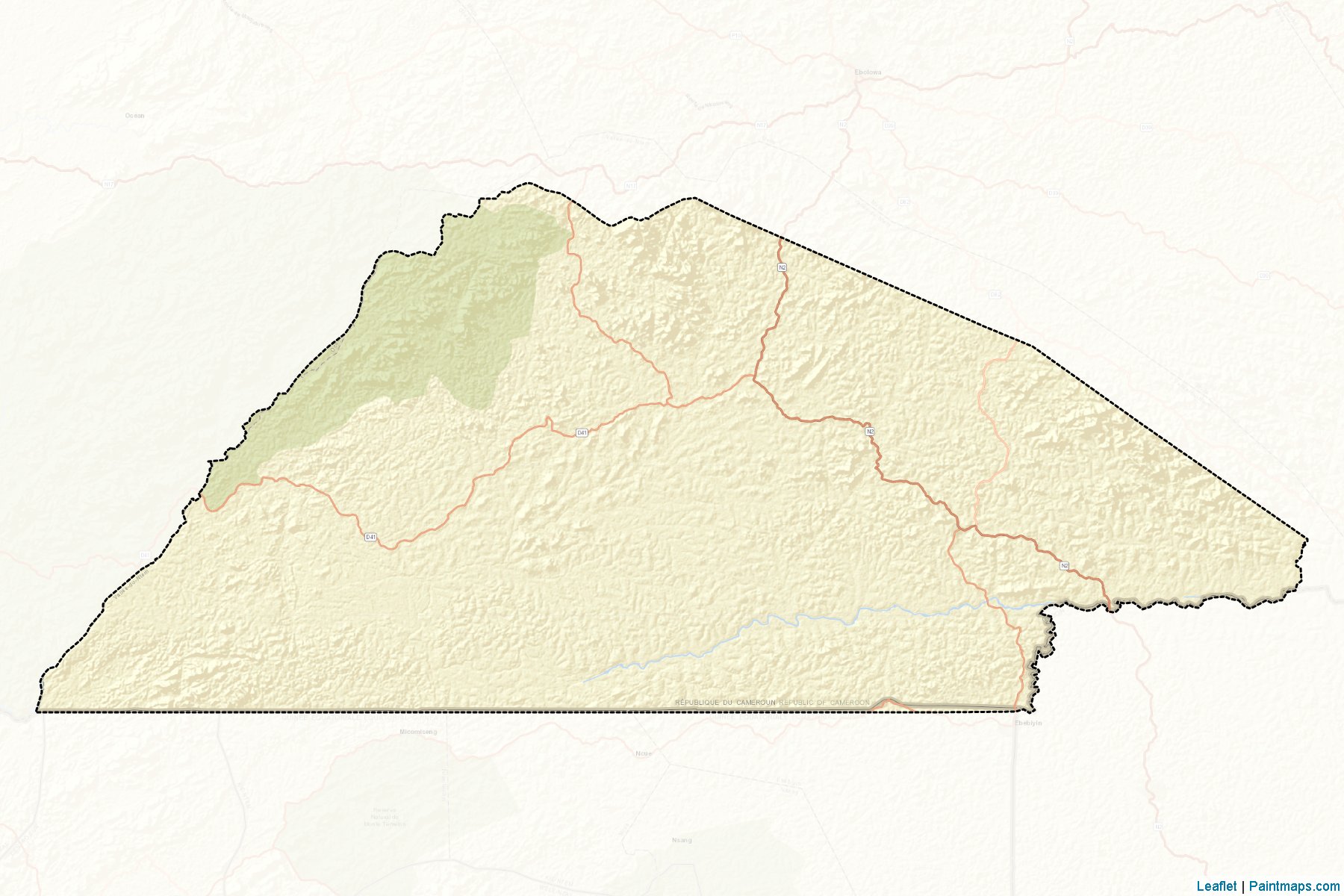 Muestras de recorte de mapas Vallee du Ntem (Sud)-2