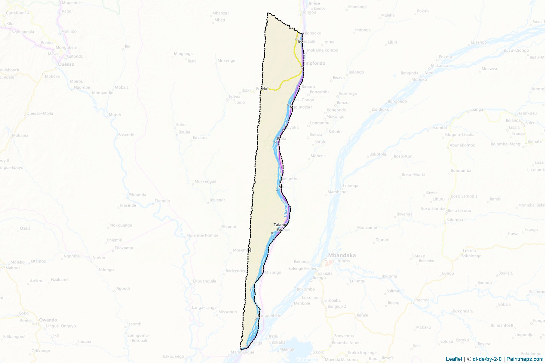 Muestras de recorte de mapas Impfondo (Likouala)-1