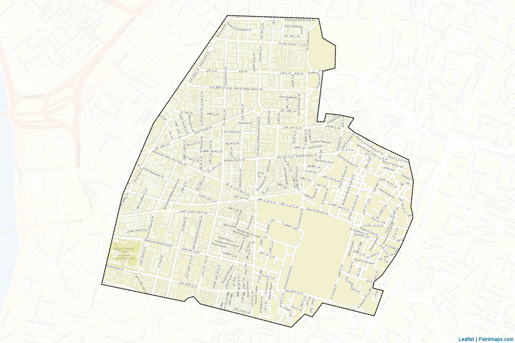 Muestras de recorte de mapas Abdeen (Al Qahirah)-2