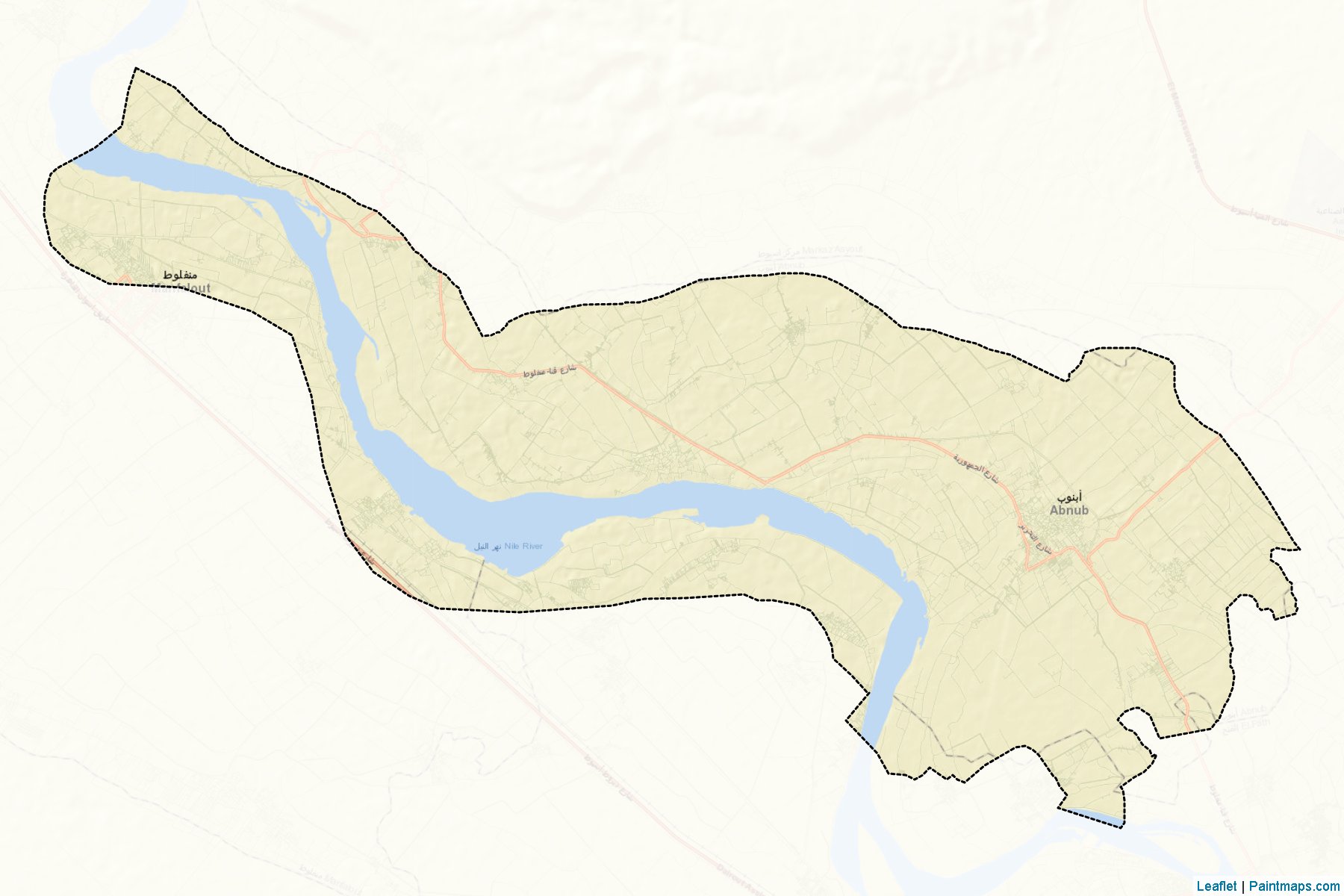 Muestras de recorte de mapas Abnoob (Asyut)-2