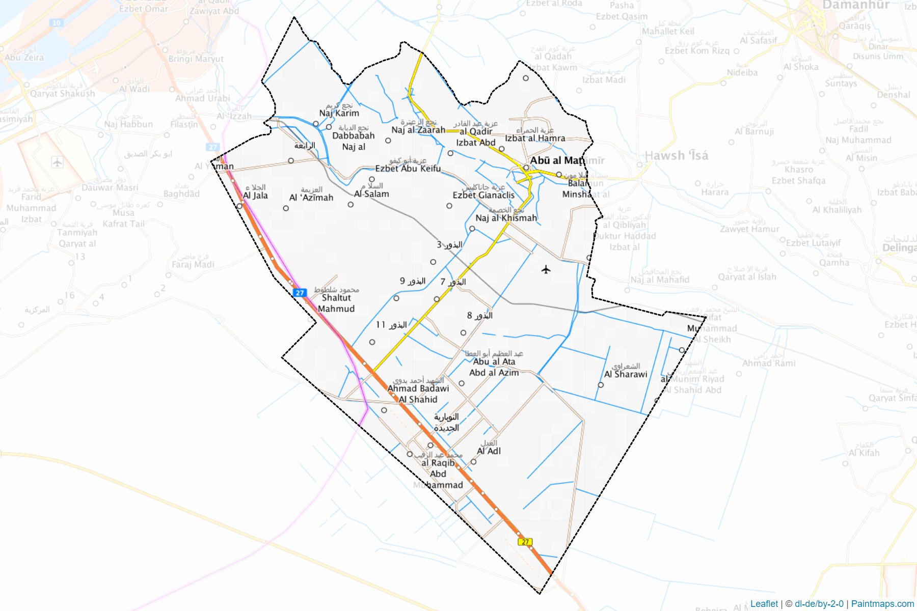 Muestras de recorte de mapas Abu El-Matameer (Al Buhayrah)-1