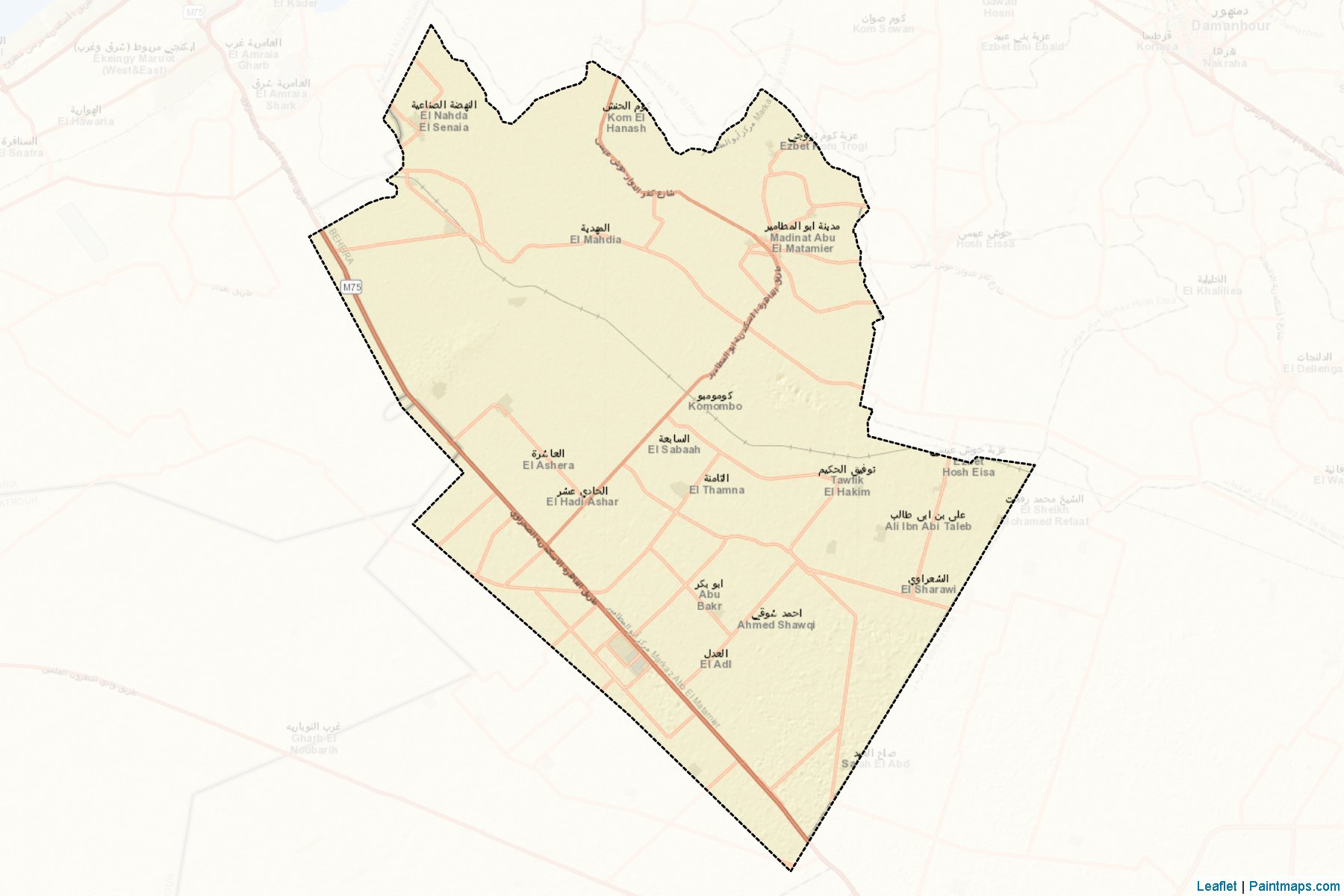 Muestras de recorte de mapas Abu El-Matameer (Al Buhayrah)-2