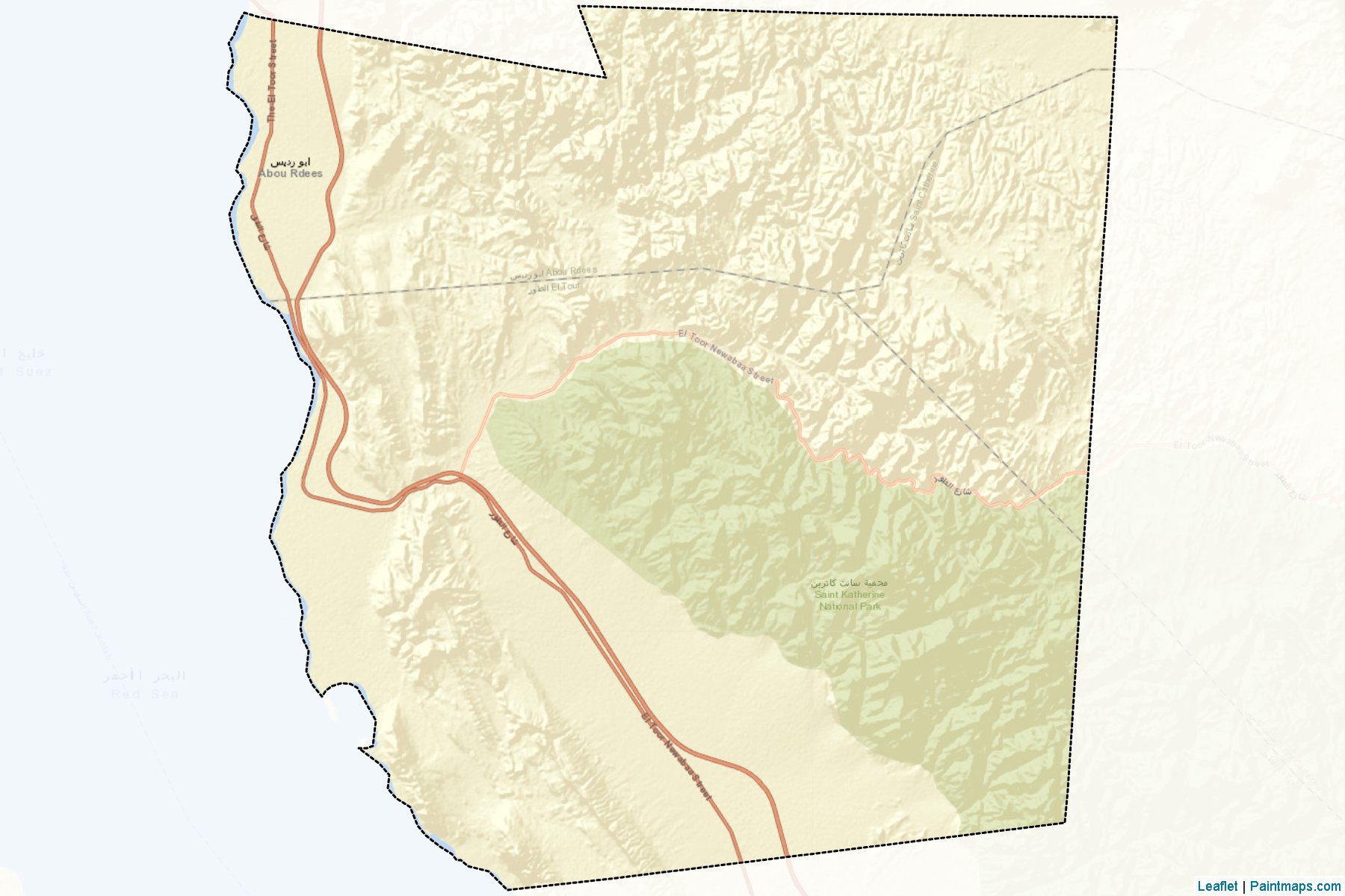 Muestras de recorte de mapas Abu Redeis (Janub Sina')-2