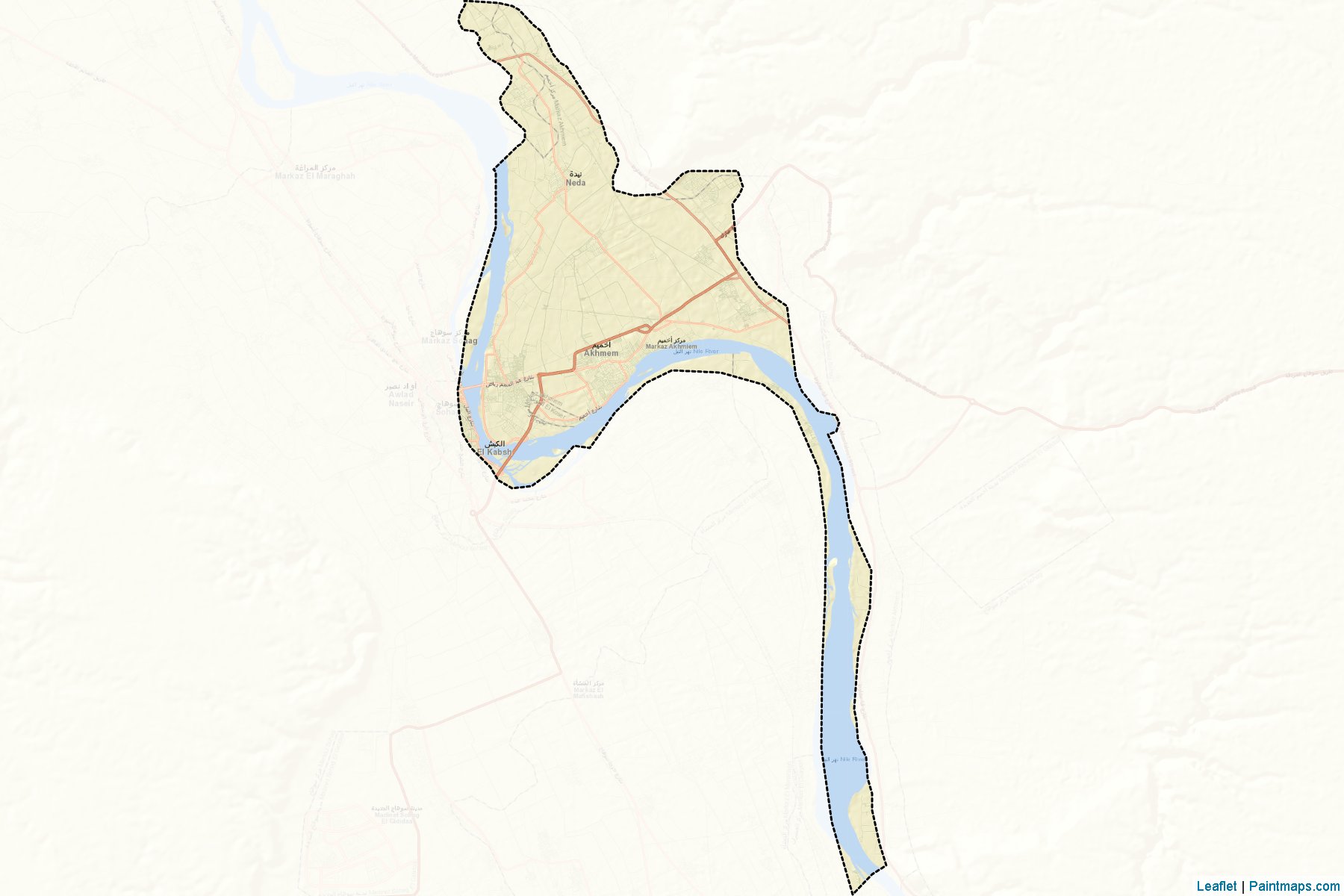 Muestras de recorte de mapas Akhmeem (Suhaj)-2