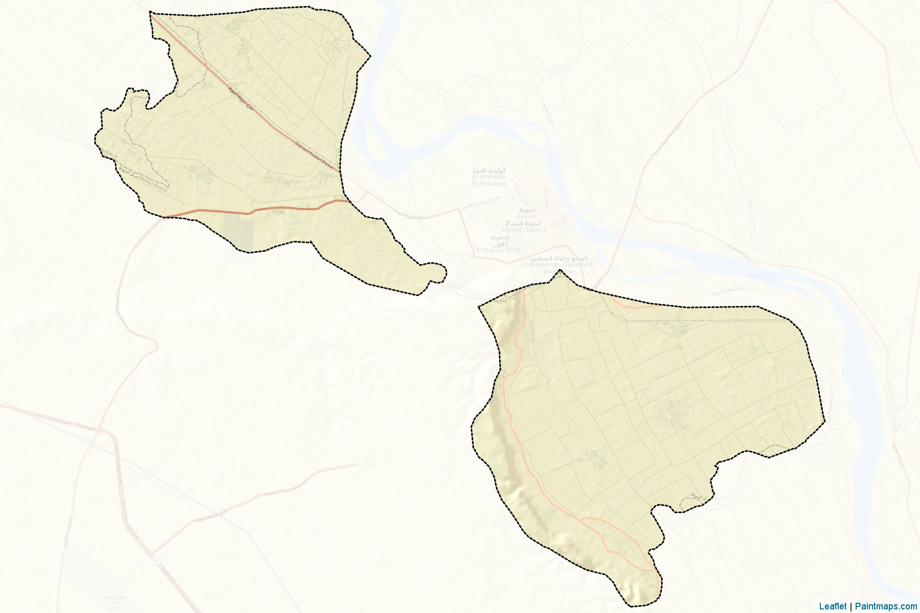 Muestras de recorte de mapas Asiut (Asyut)-2