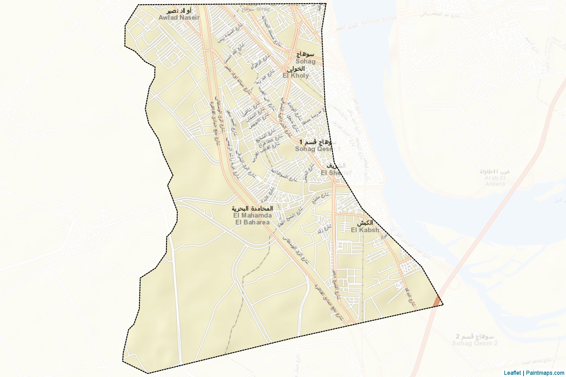 Muestras de recorte de mapas Awel Sohag (Suhaj)-2