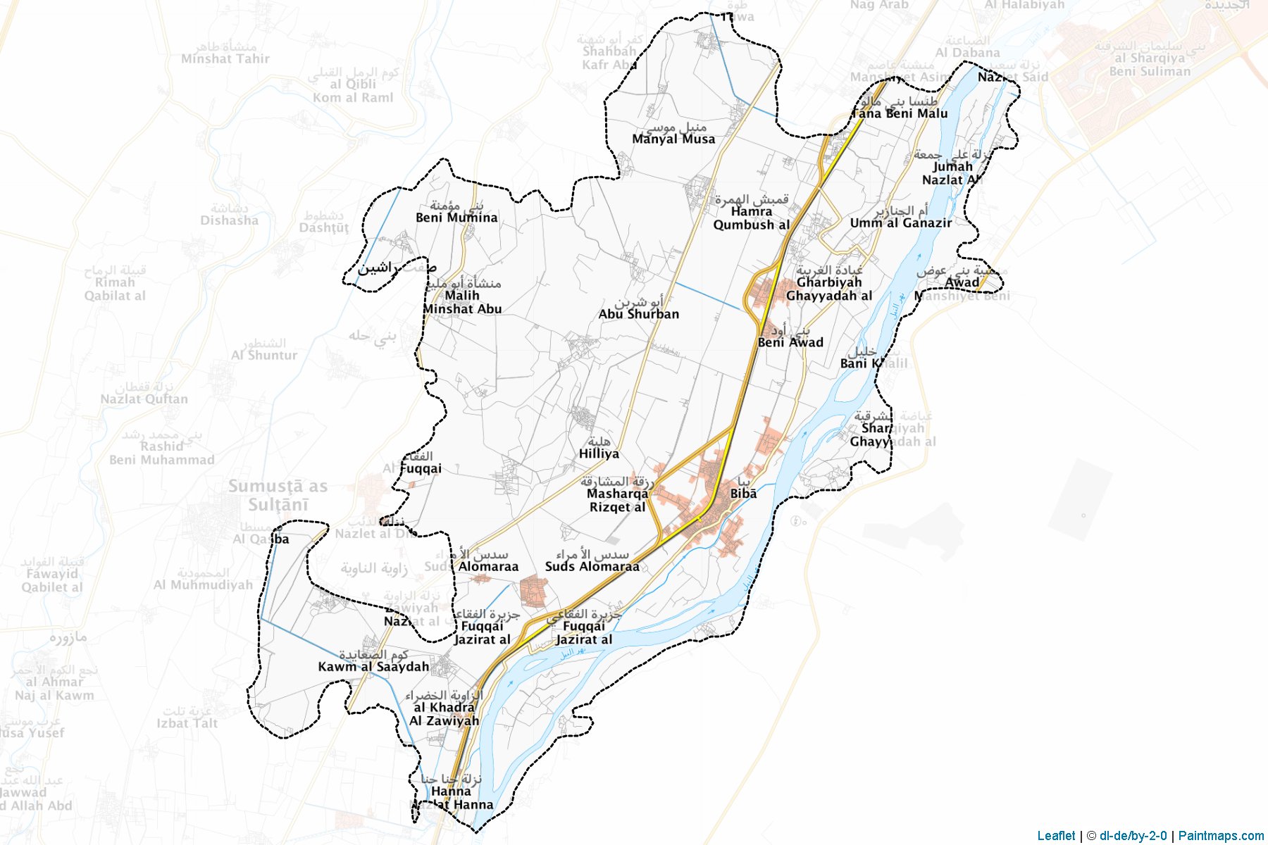 Beba (Bani Sueif) Map Cropping Samples-1