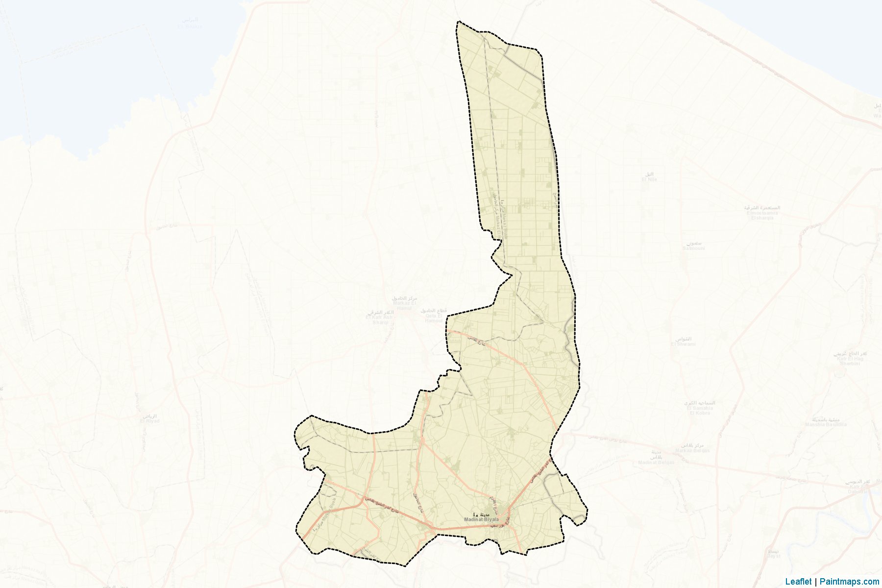 Muestras de recorte de mapas Beela (Kafr ash Shaykh)-2