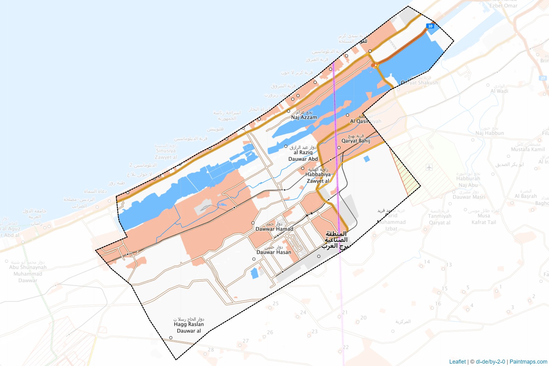 Muestras de recorte de mapas Borg El-Arab (Al Iskandariyah)-1