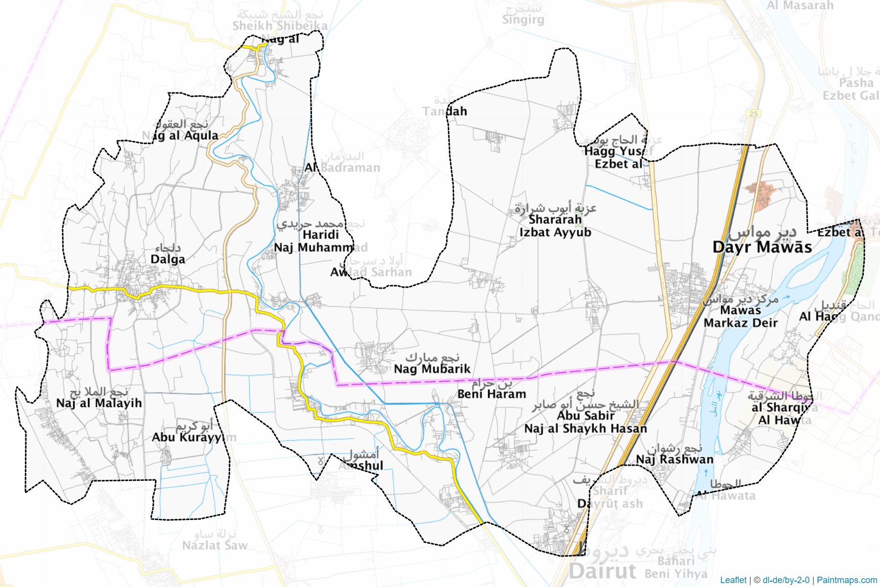 Muestras de recorte de mapas Deir Mowas (Al Minya)-1