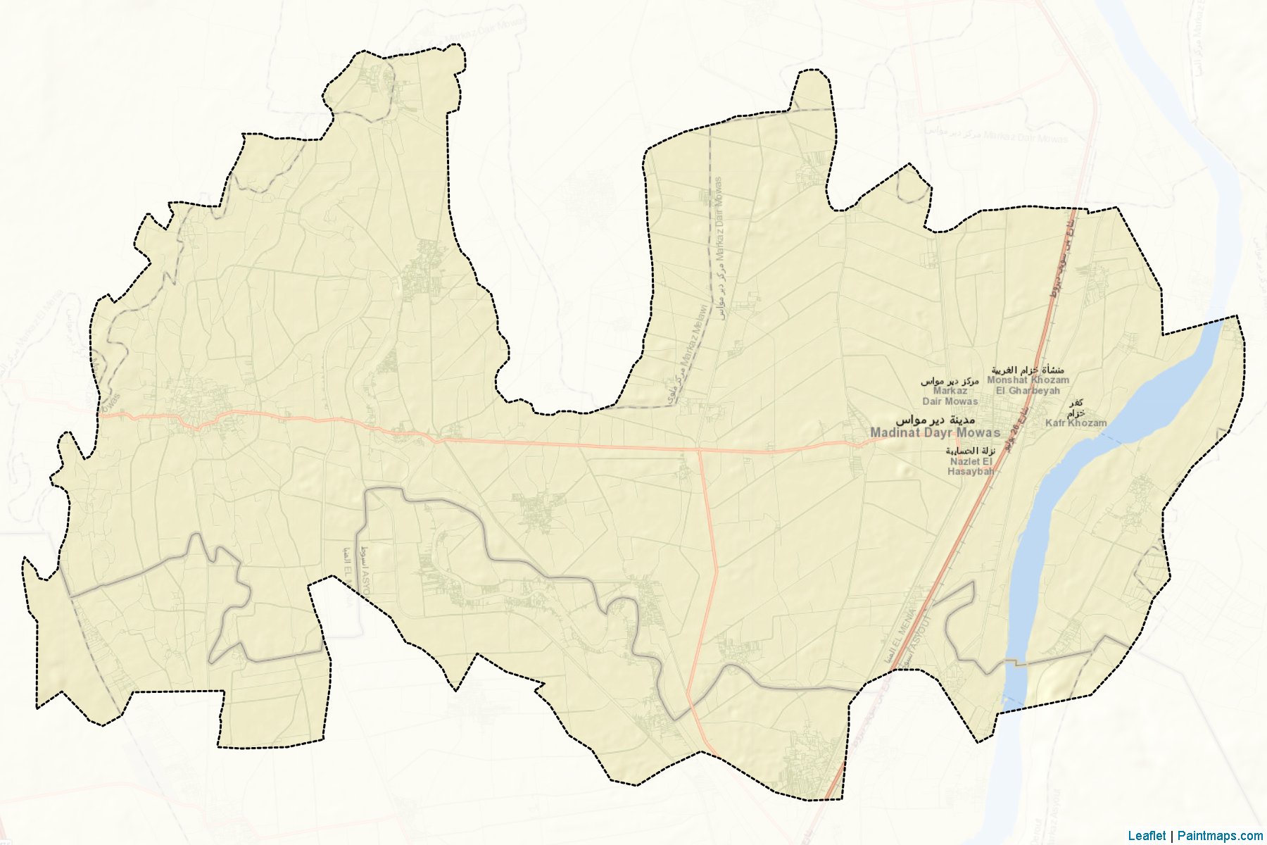 Muestras de recorte de mapas Deir Mowas (Al Minya)-2