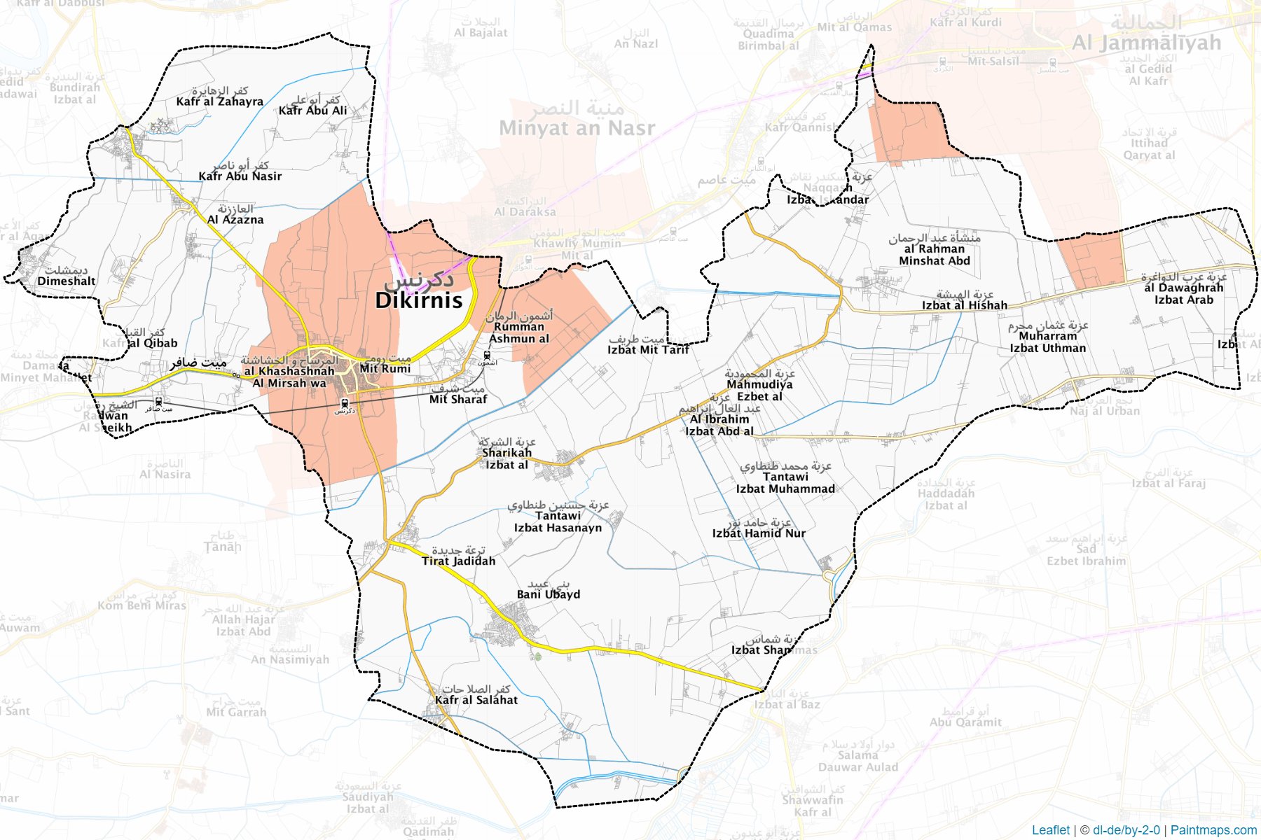 Muestras de recorte de mapas Dokornos (Ad Daqahliyah)-1