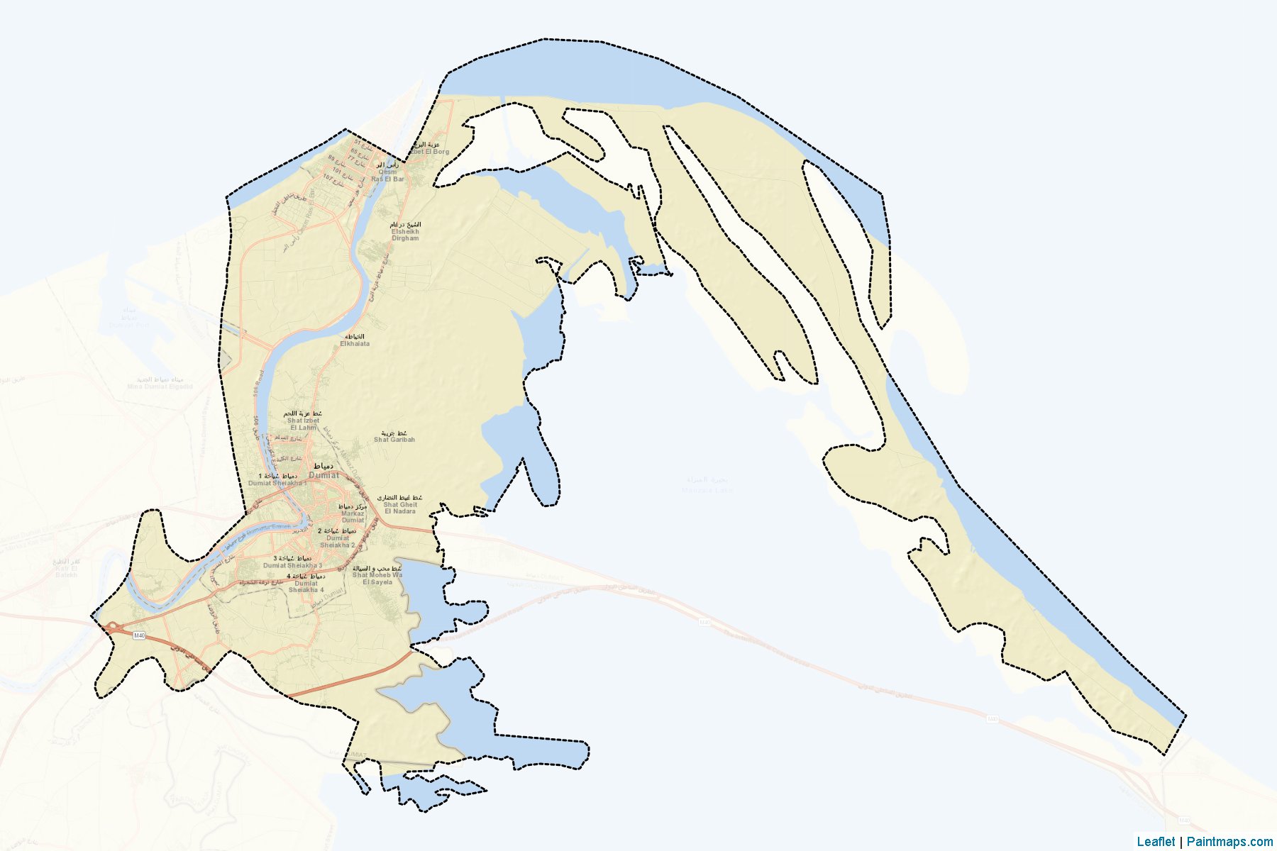 Muestras de recorte de mapas Domiat (Dumyat)-2