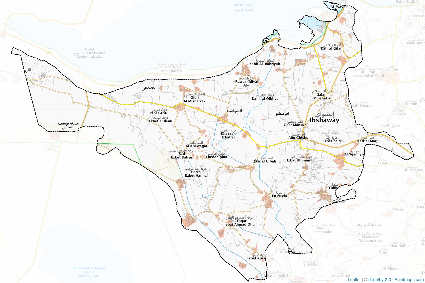 Muestras de recorte de mapas Ebshoway (Al Fayyum)-1