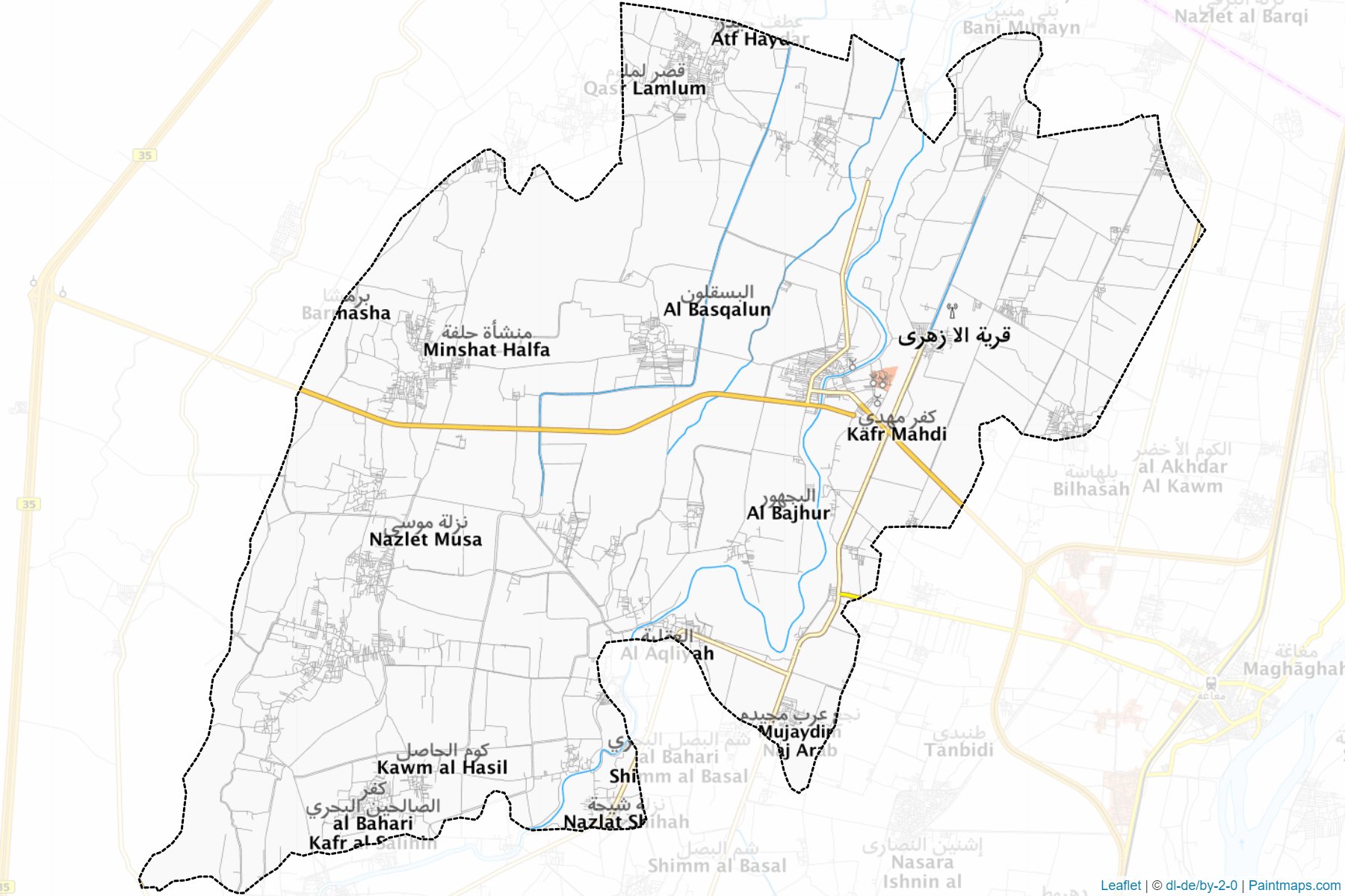 Muestras de recorte de mapas El-Adwah (Al Minya)-1