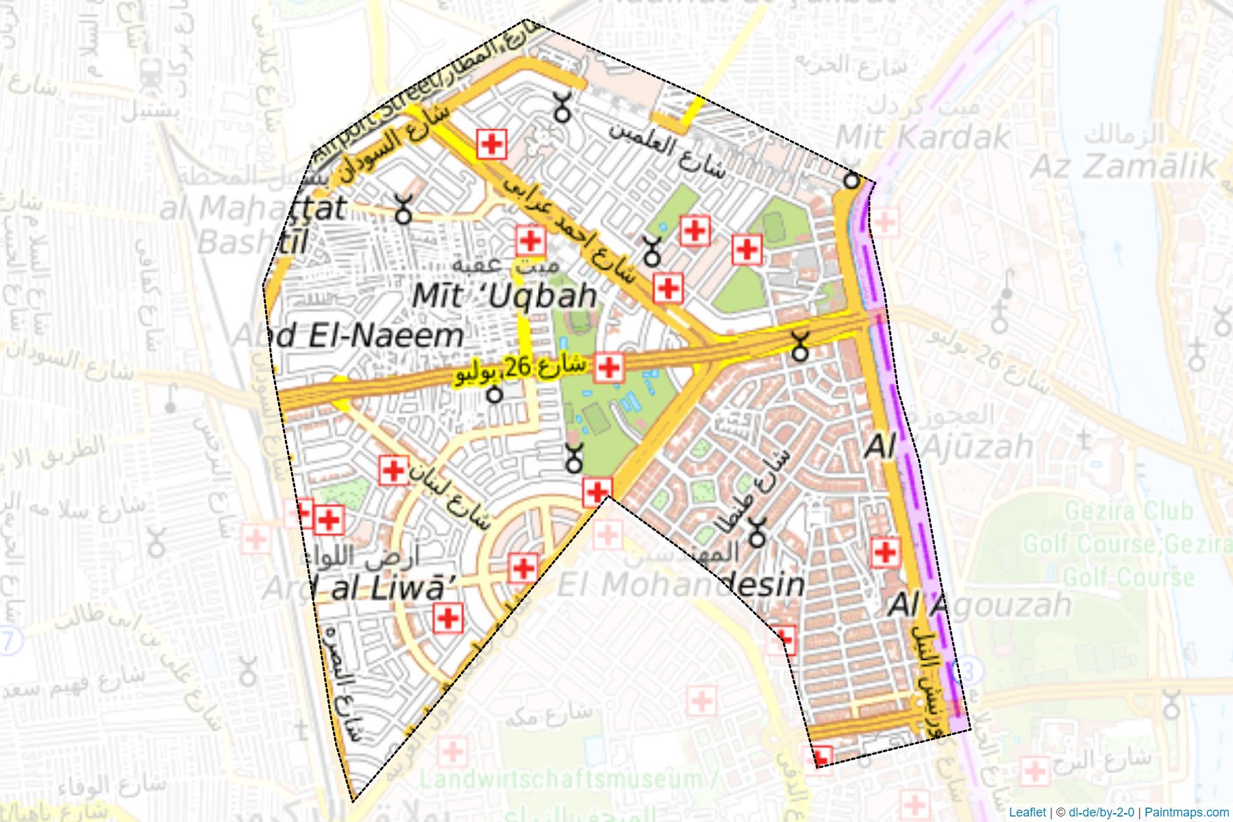 Muestras de recorte de mapas El-Agouzah (Al Jizah)-1