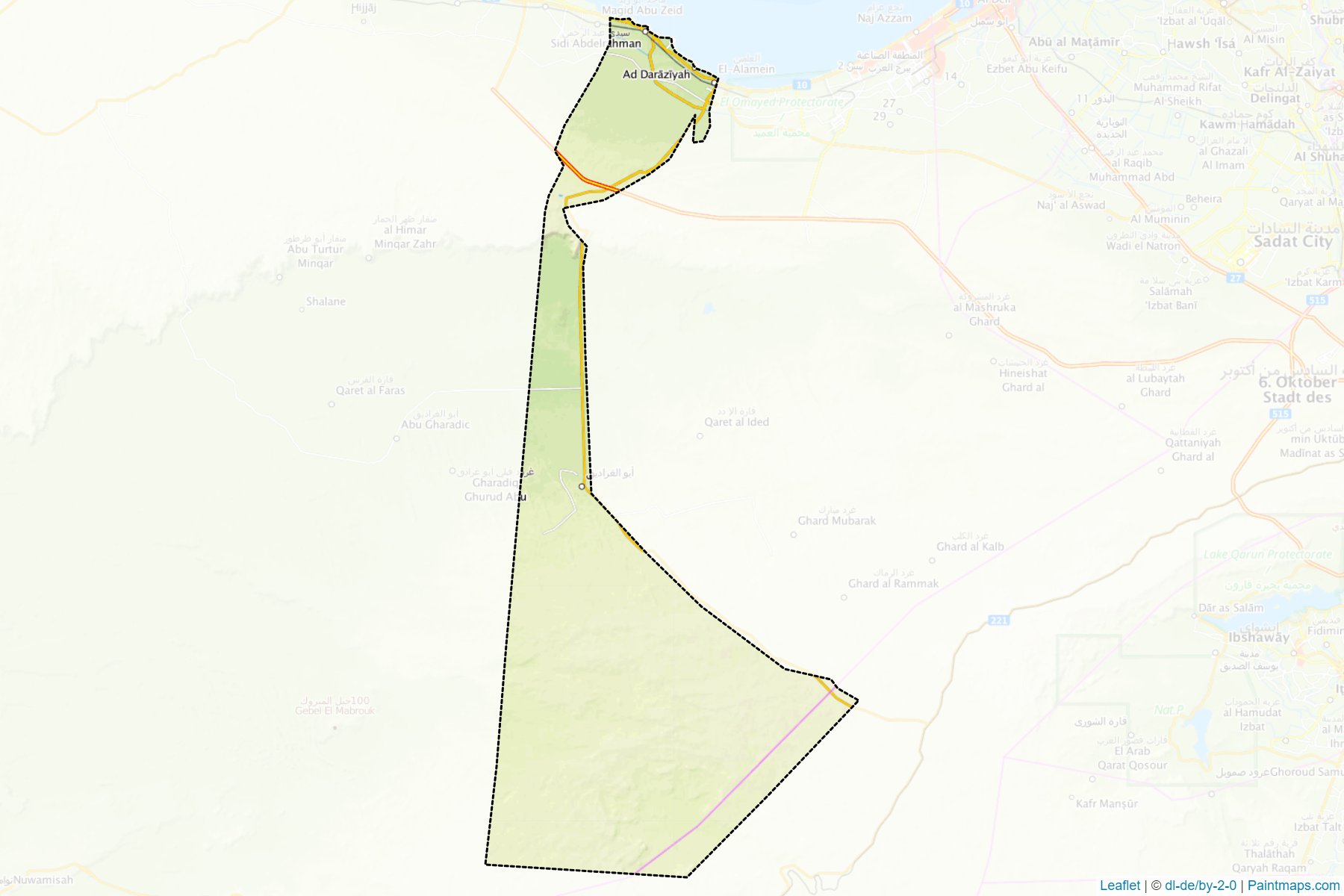 Muestras de recorte de mapas El-Alamein (Matruh)-1