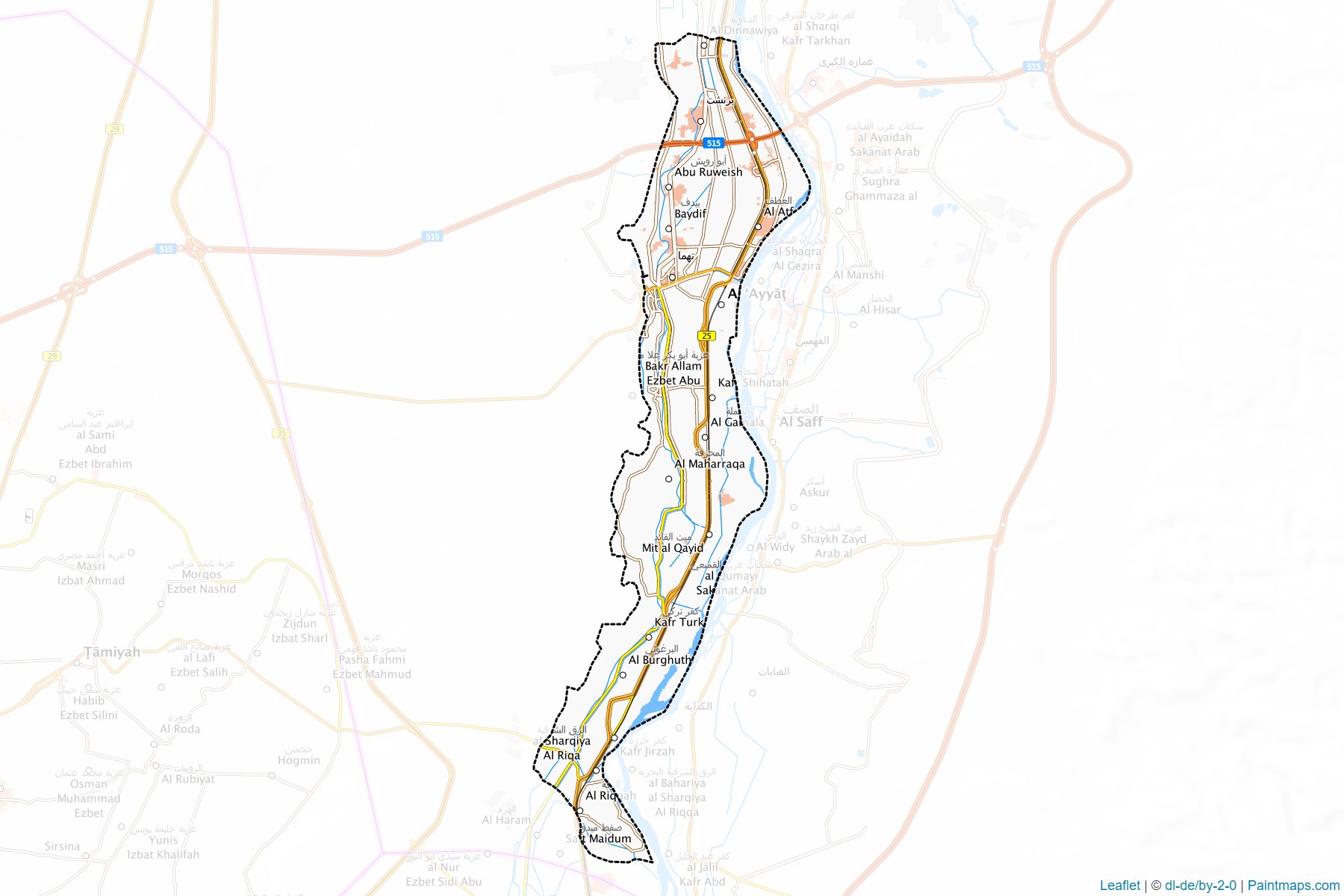 Muestras de recorte de mapas El-Ayyat (Al Jizah)-1