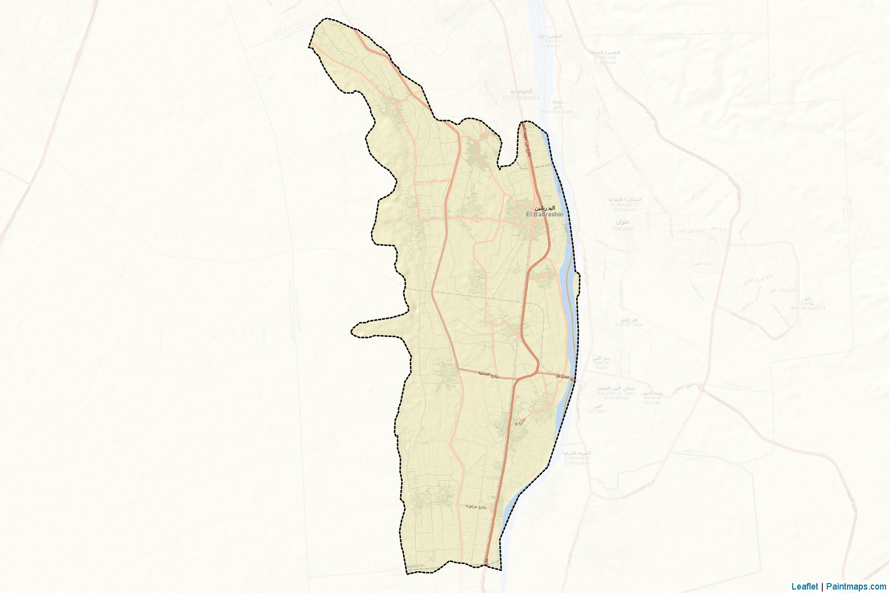 Muestras de recorte de mapas El-Badrashein (Al Jizah)-2