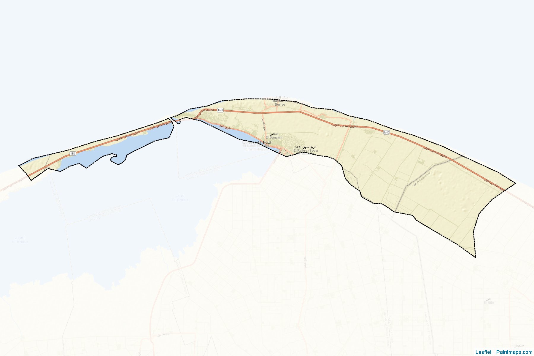 Muestras de recorte de mapas El-Borolos (Kafr ash Shaykh)-2