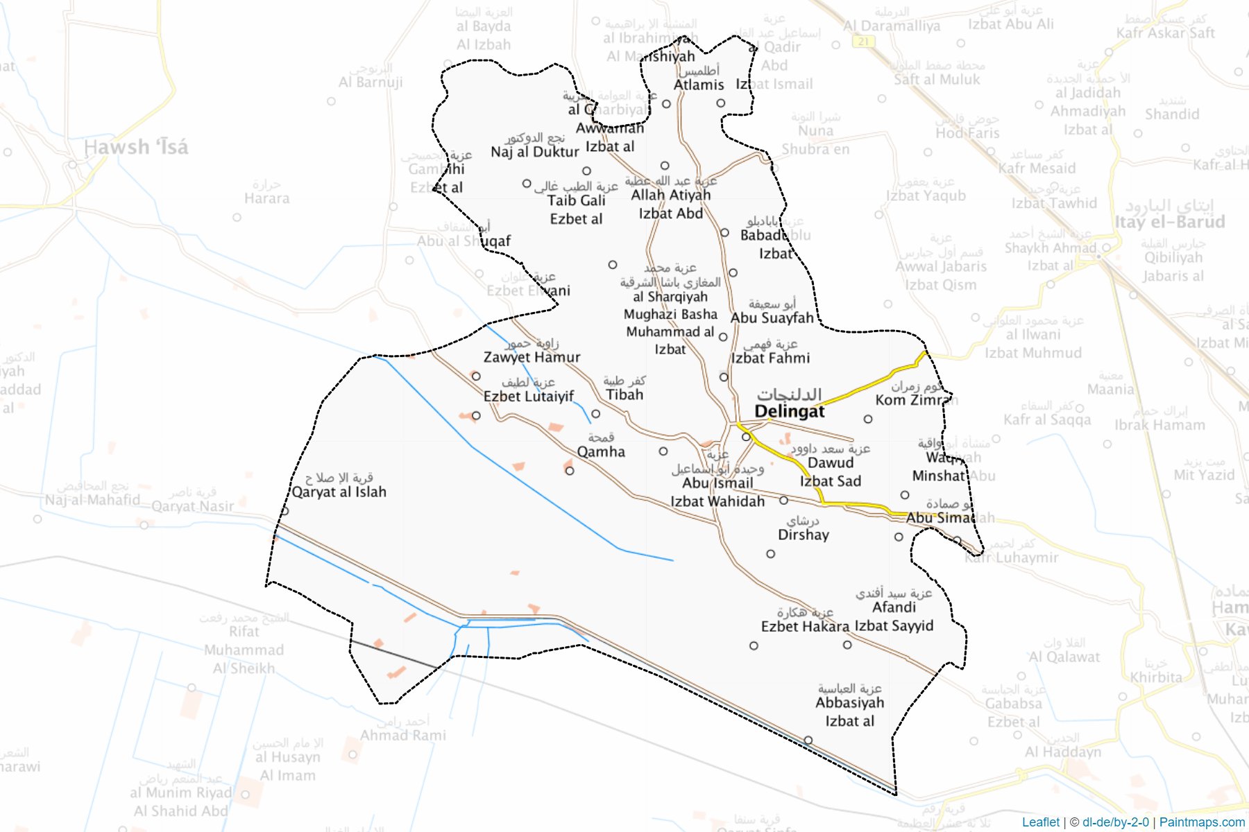 Muestras de recorte de mapas El-Dalangat (Al Buhayrah)-1