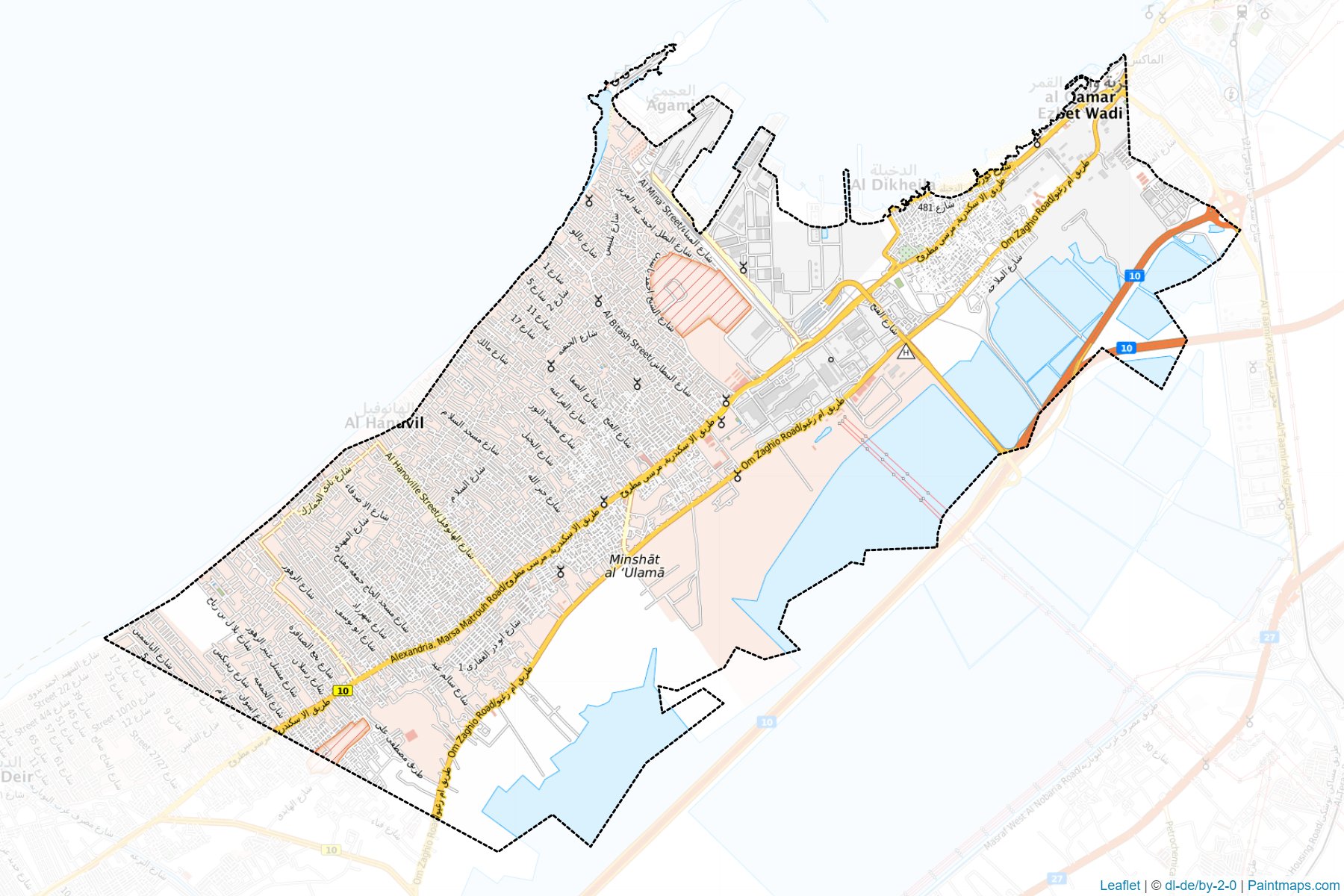 Muestras de recorte de mapas El-Dekheilah (Al Iskandariyah)-1