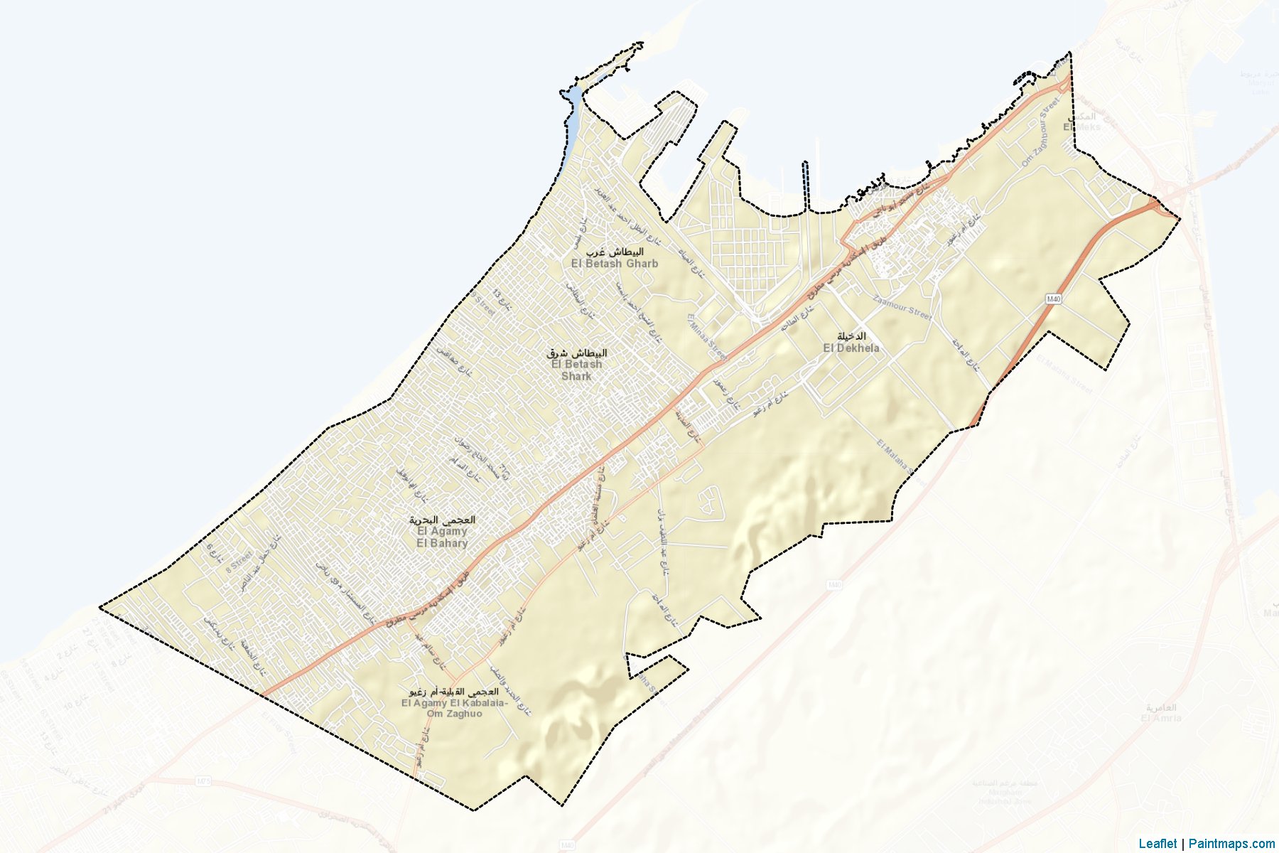 Muestras de recorte de mapas El-Dekheilah (Al Iskandariyah)-2