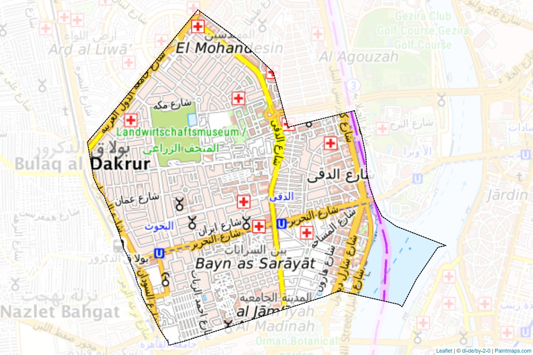 Muestras de recorte de mapas El-Dokky (Al Jizah)-1