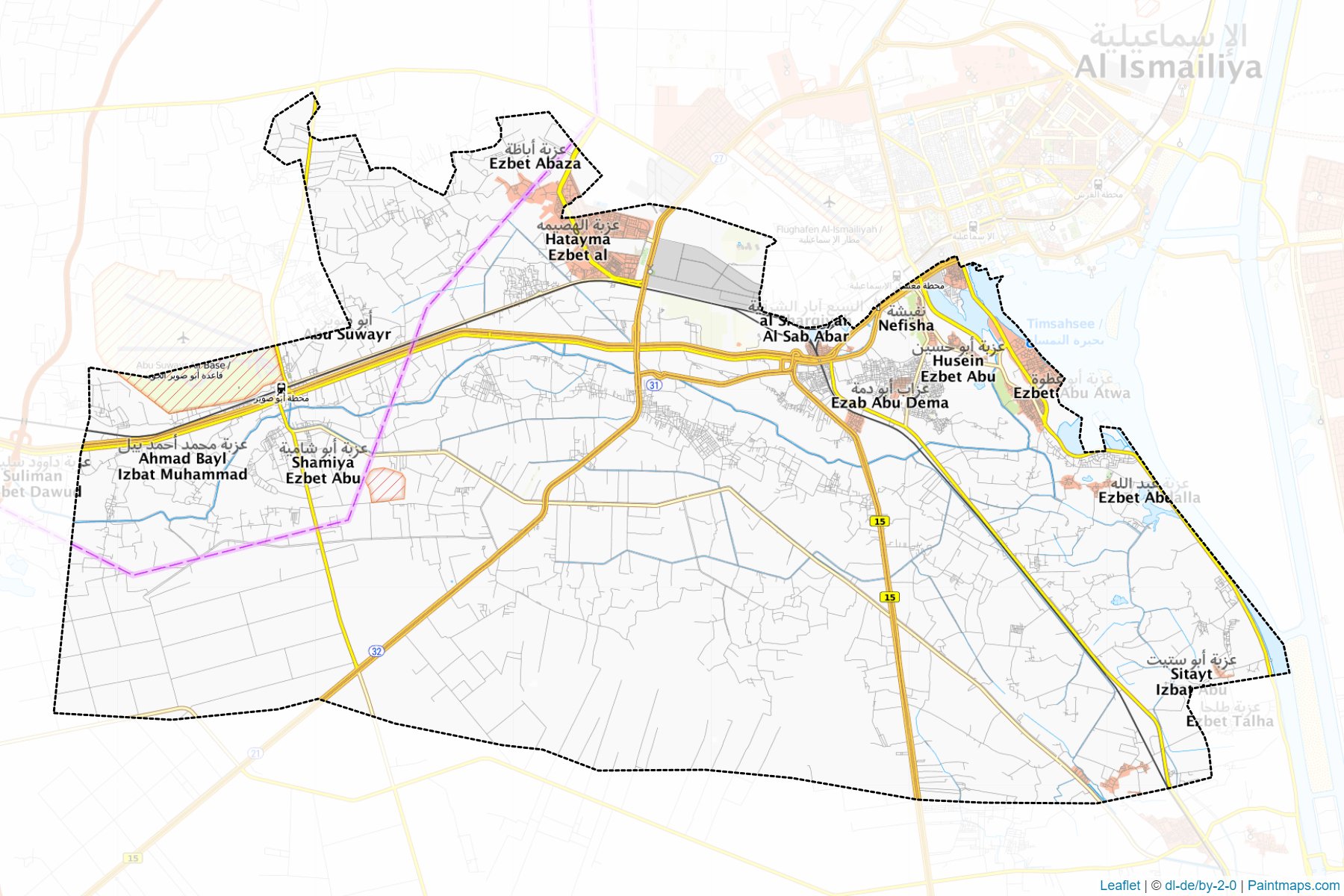 Muestras de recorte de mapas El-Esmailiah (Al Isma`iliyah)-1