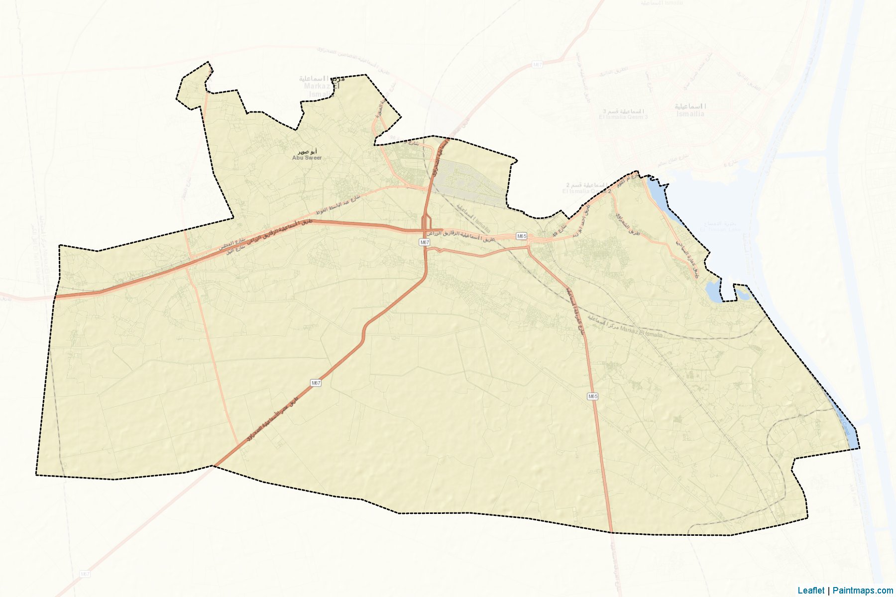 Muestras de recorte de mapas El-Esmailiah (Al Isma`iliyah)-2