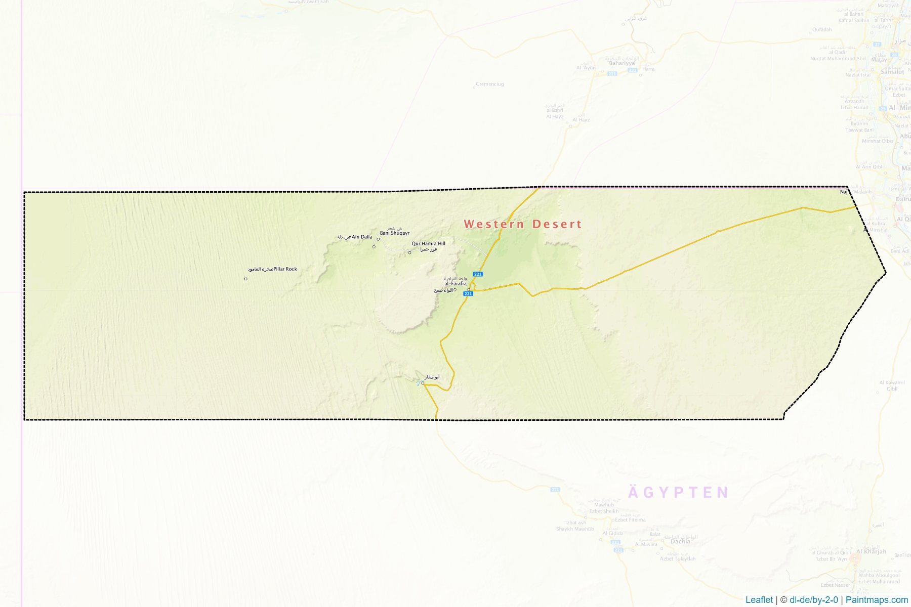 Muestras de recorte de mapas El-Farafrah (Al Wadi at Jadid)-1