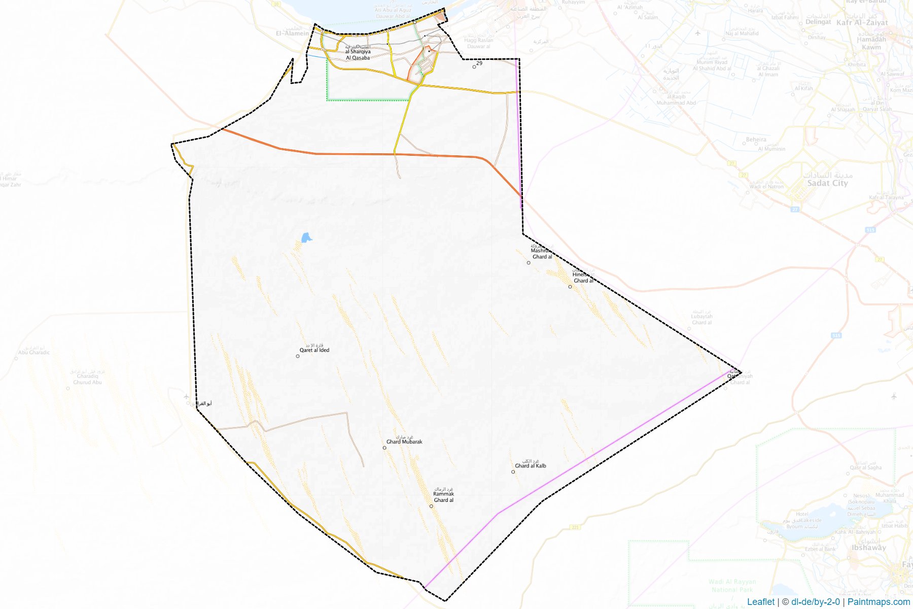 Muestras de recorte de mapas El-Hamam (Matruh)-1