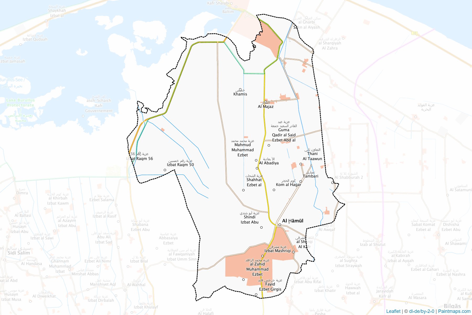 Muestras de recorte de mapas El-Hamool (Kafr ash Shaykh)-1