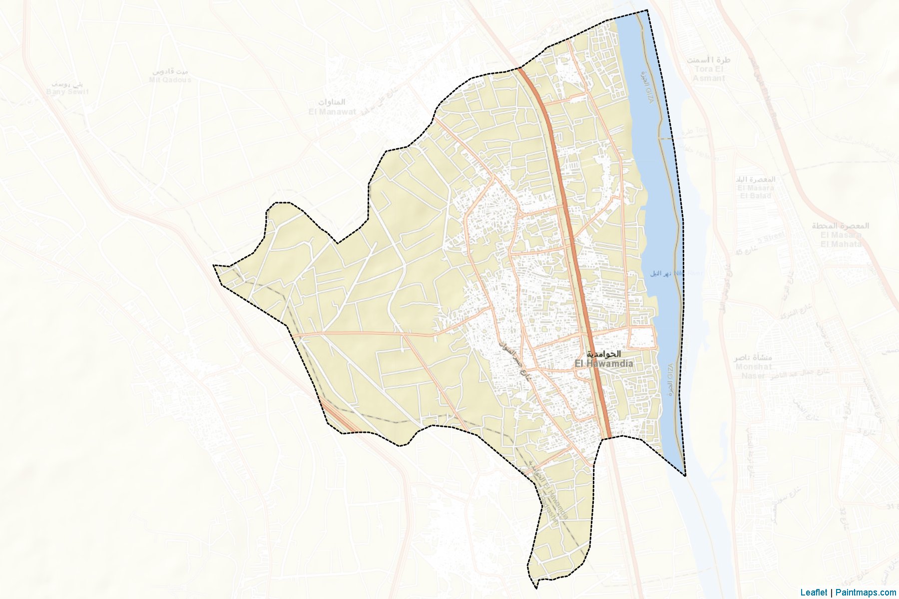 Muestras de recorte de mapas El-Hawamdeyah (Al Jizah)-2