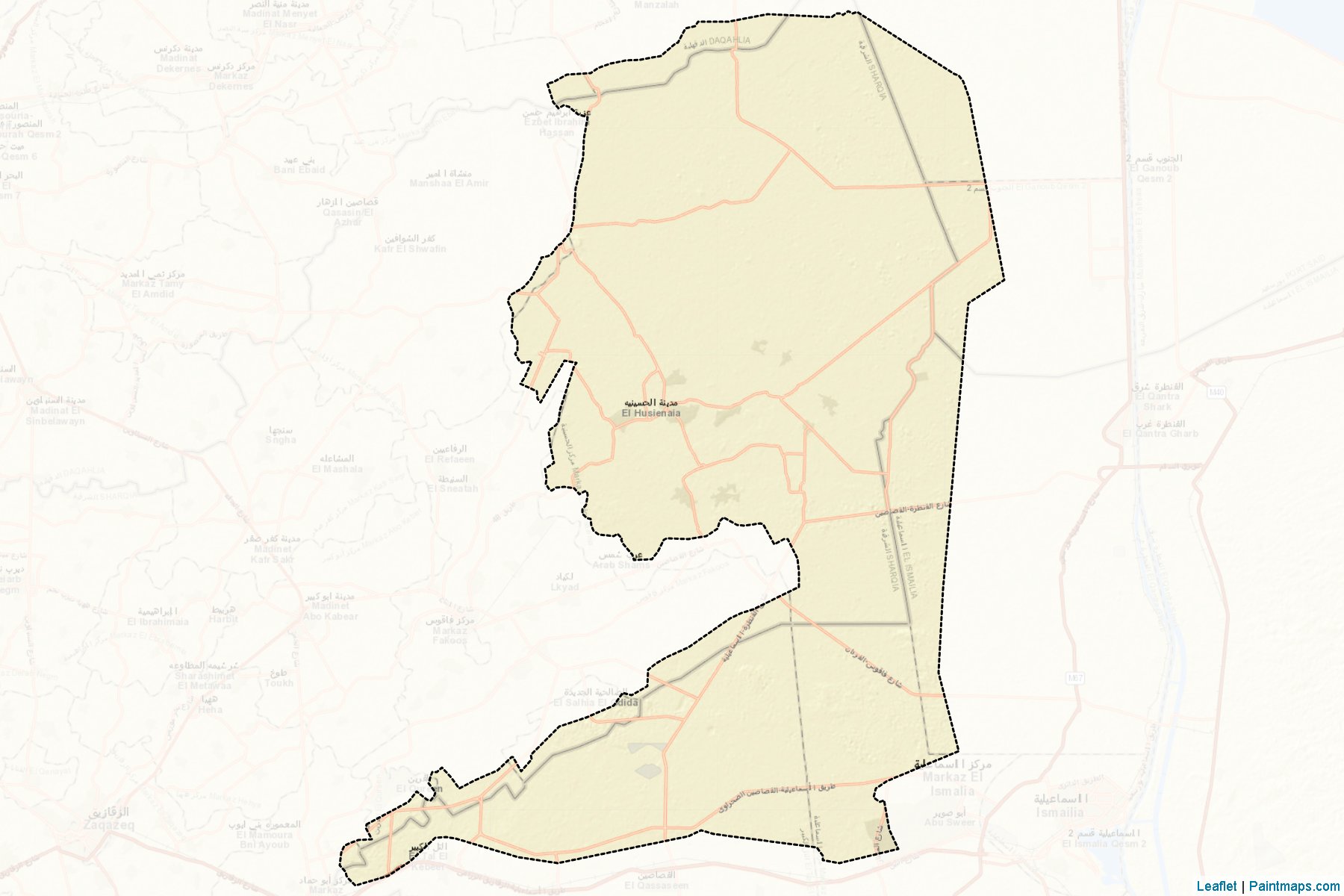 Muestras de recorte de mapas El-Hoseineyah (Ash Sharqiyah)-2