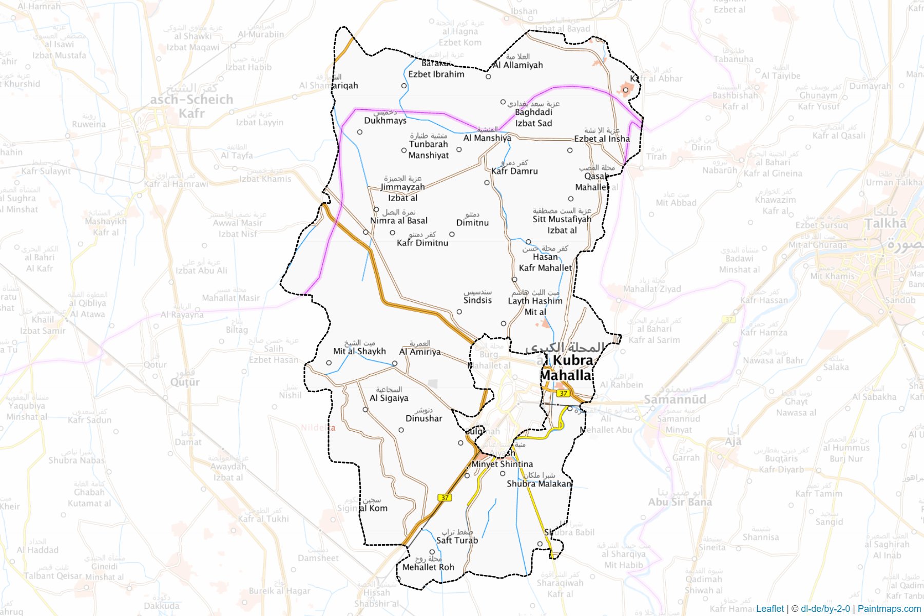 El-Mahallah El-Kobra (Gharbia) Map Cropping Samples-1