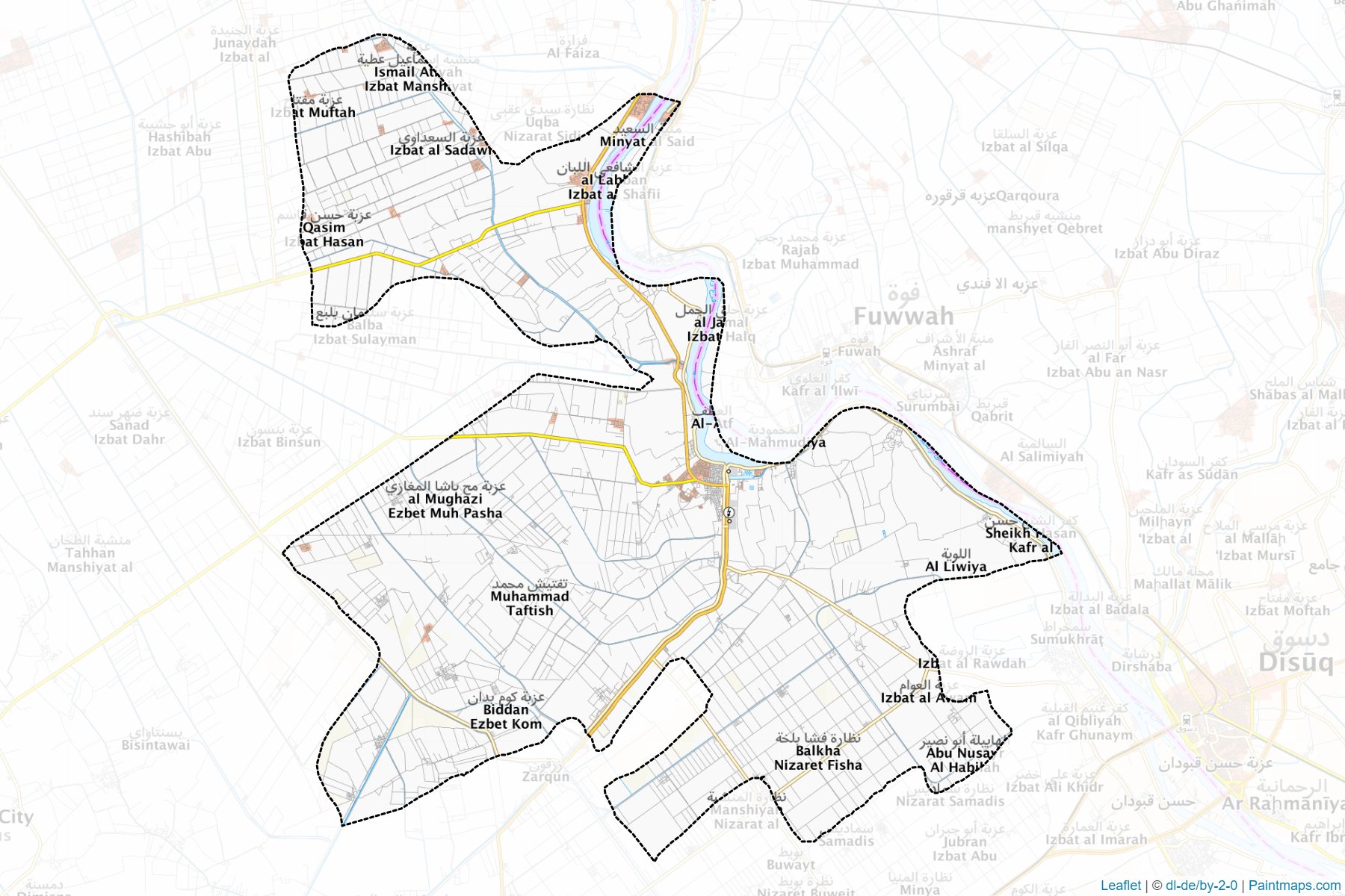 Muestras de recorte de mapas El-Mahmoudeyah (Al Buhayrah)-1